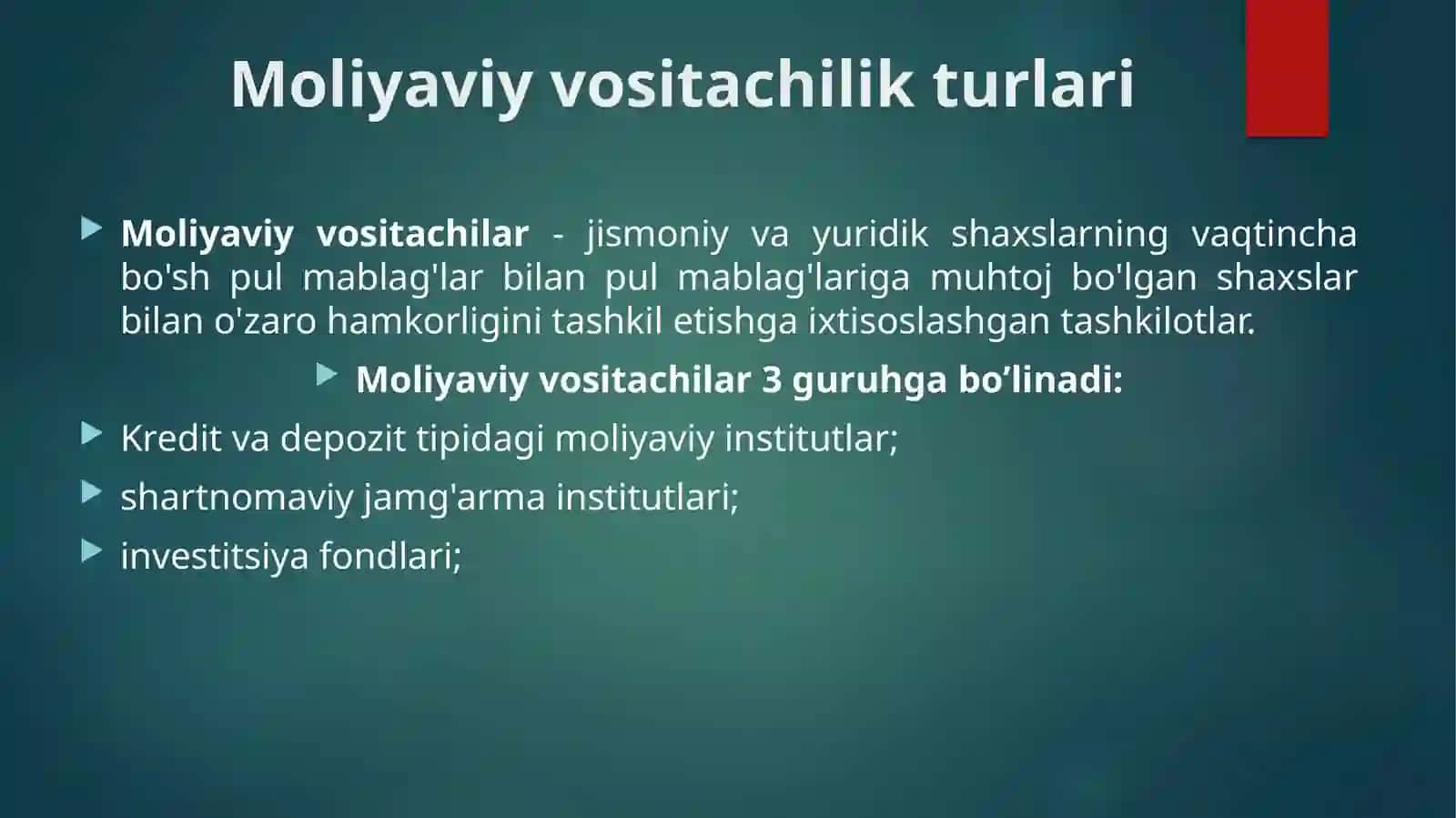 BANKLARNING ASOSIY XUSUSIYATI 3