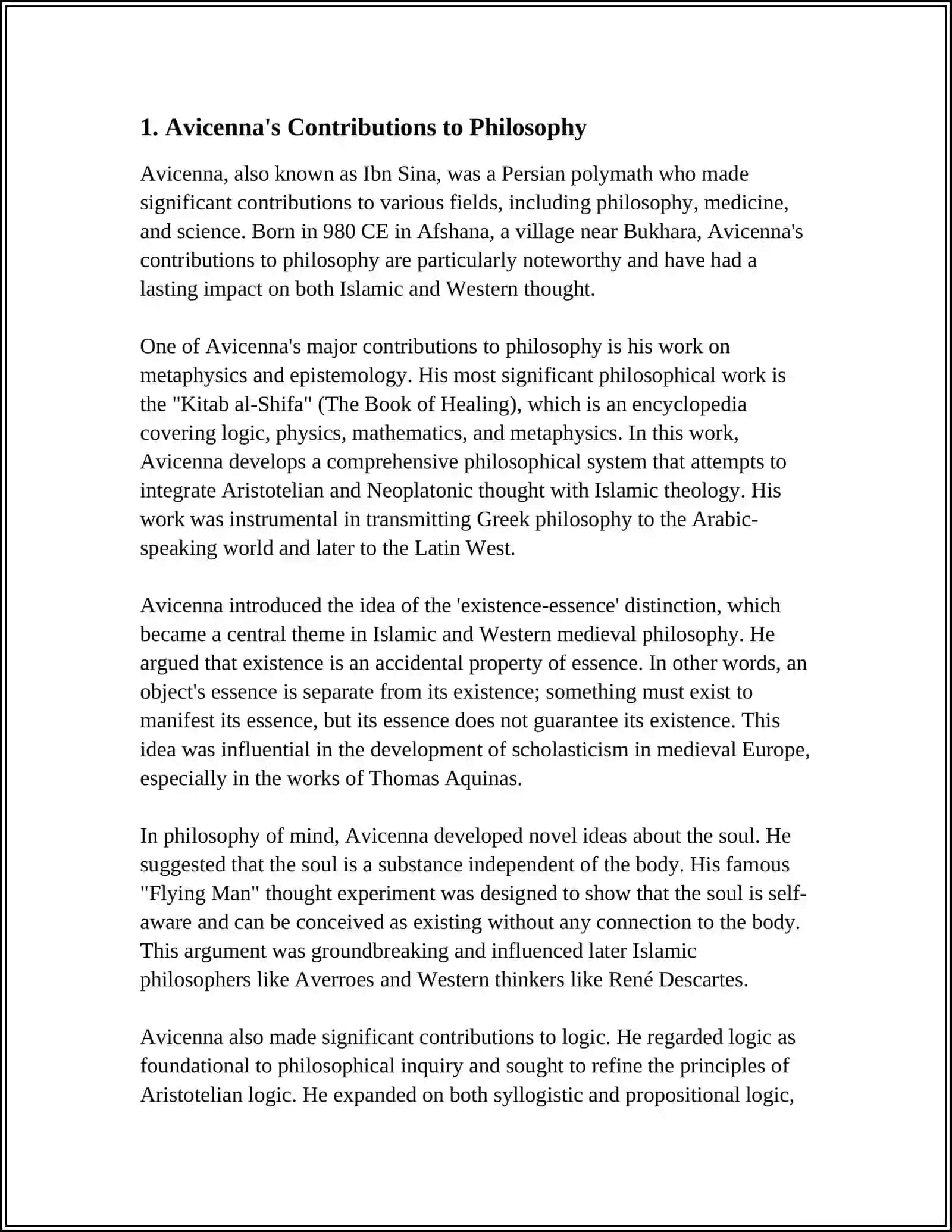 ABOUT AVICENNA THE VERB:TO BE CULTURE PROJEKT 3