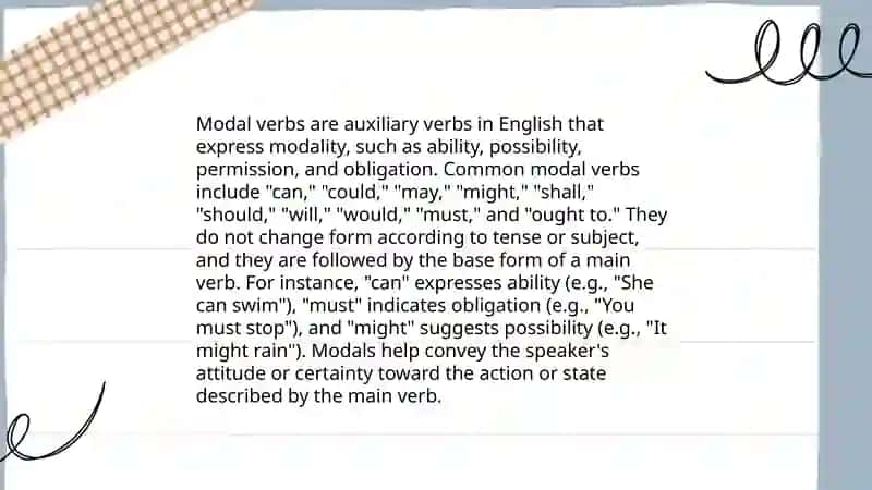 Modal Vorbs 3
