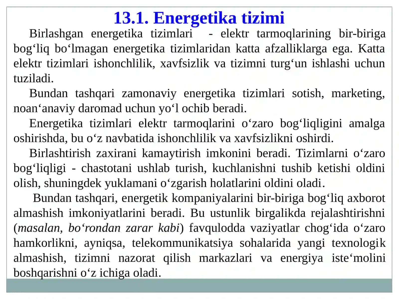 ENERGETIKA TIZIMI 3