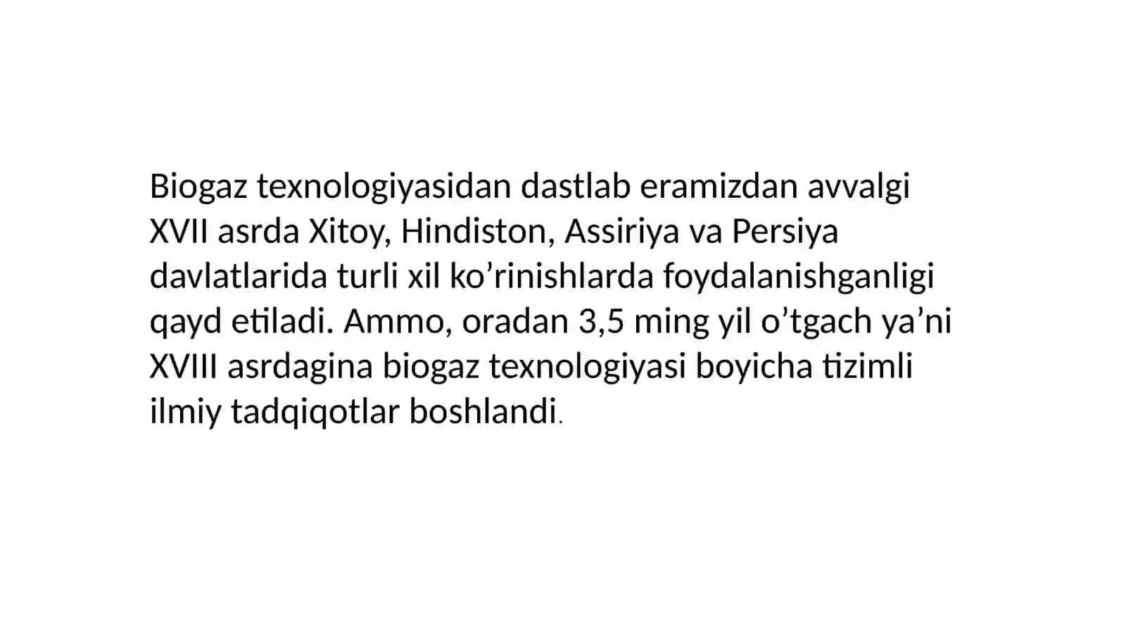 Biogaz olish texnologiyalari 3