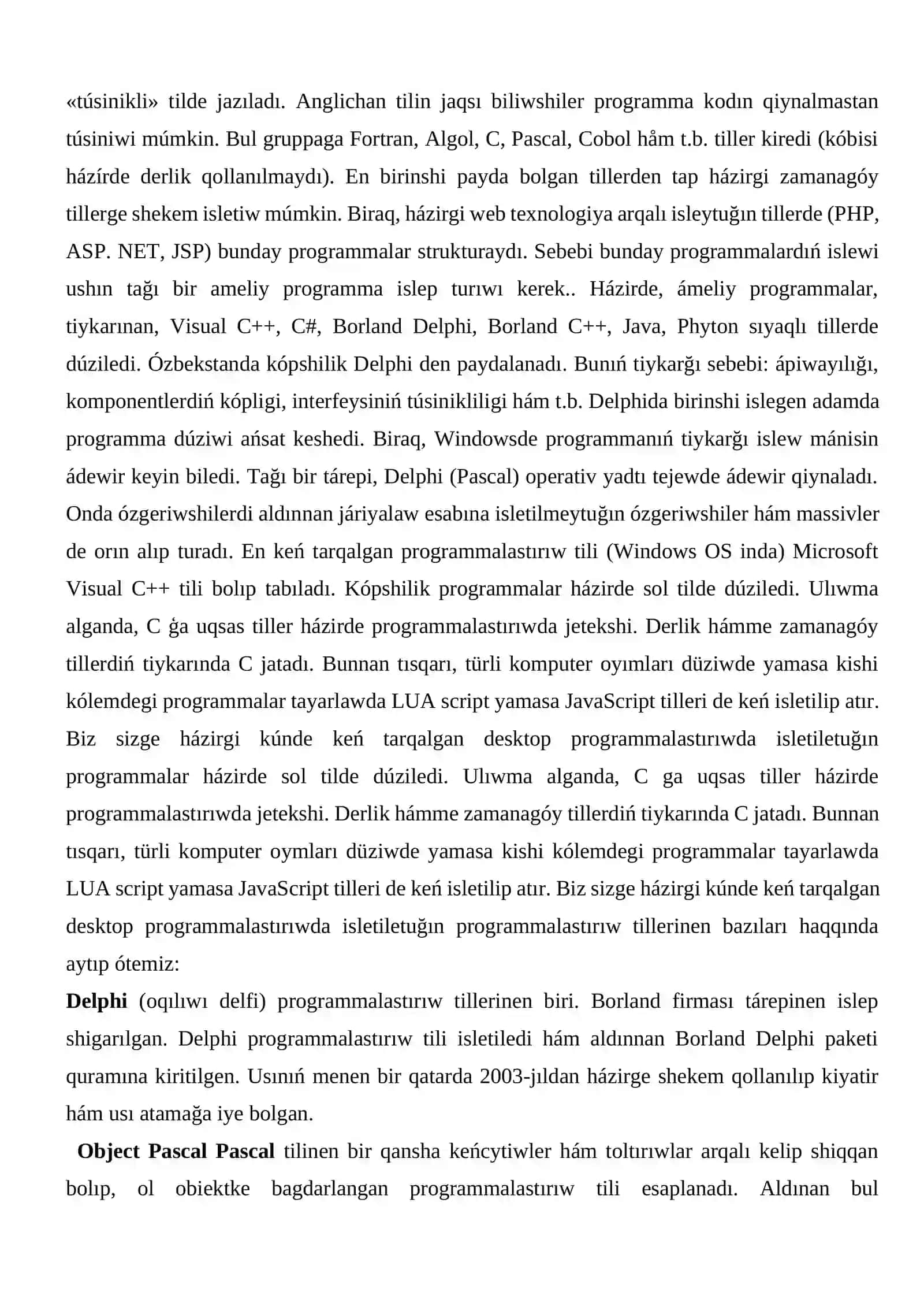 Programmalastırıw tilleri hám olardıń múmkinshilikleri (C++ tili). C++ tilinde sızıqlı jaravonlarni programmalastırıw 3