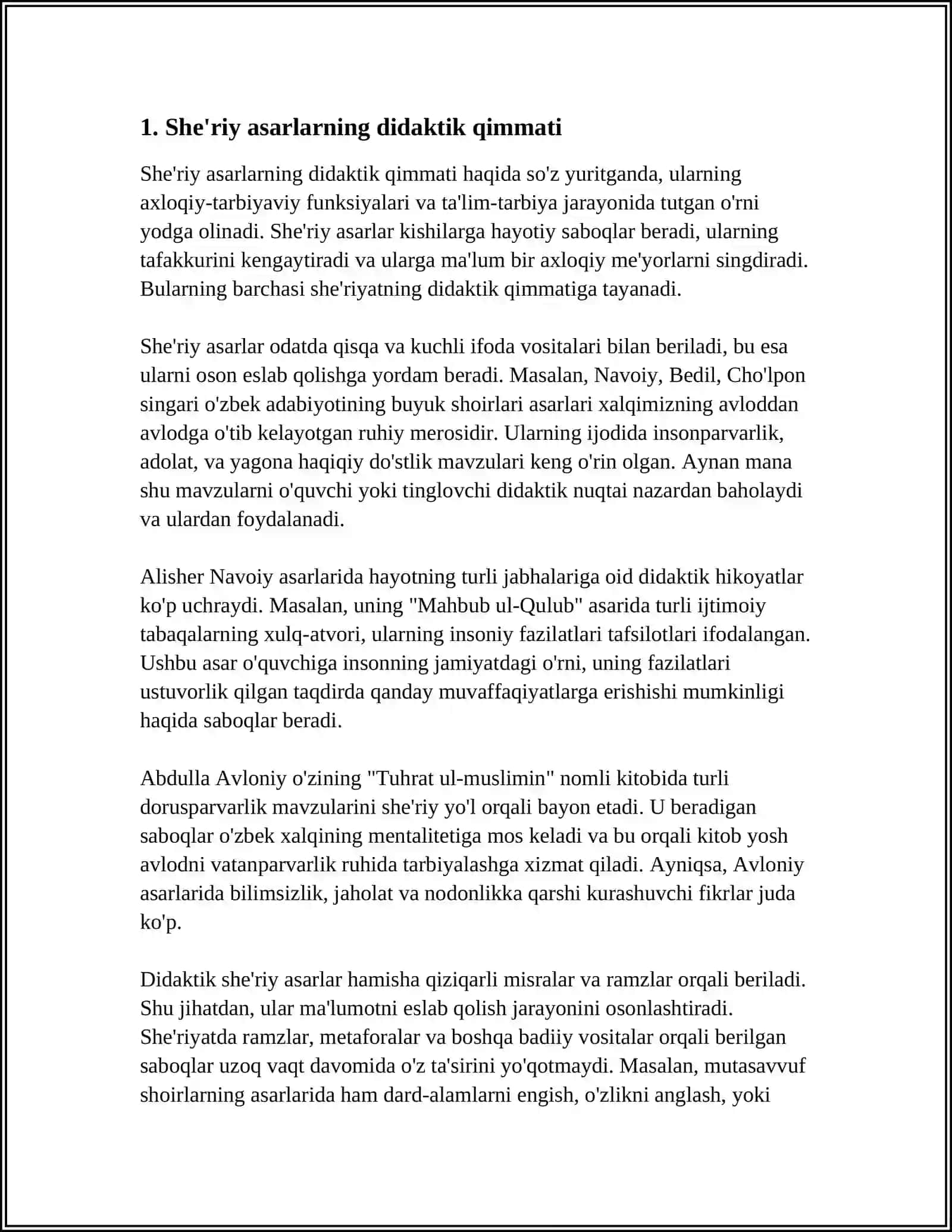 3-SINF ÒQISH DARSLARIDA SHE'RIY ASARLARNI OʻTISH USLUBIYATI 3