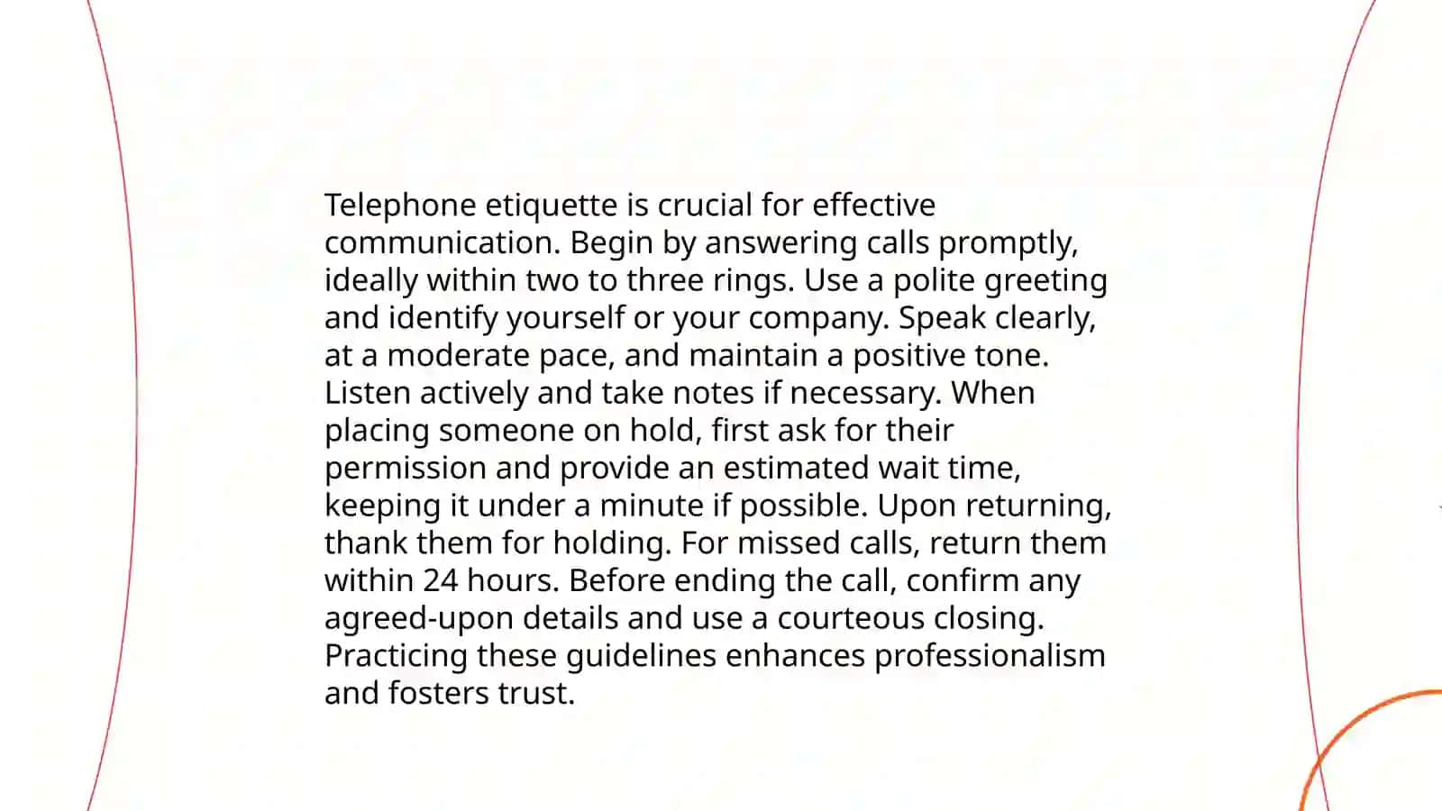 Telephoning 3