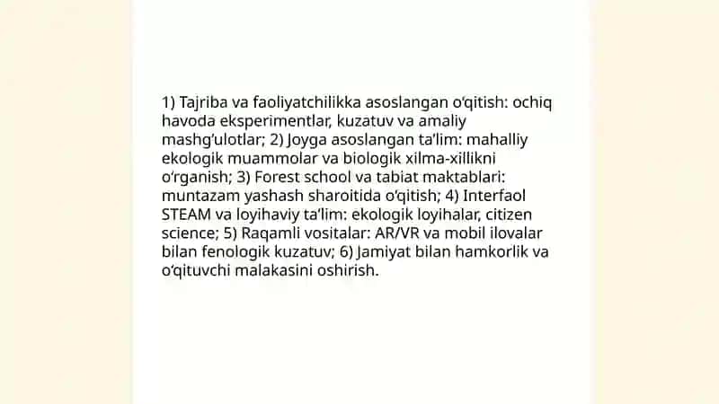 So'nggi yillarda bolalarni tabiat bilan tanishtirish metodikasini rivojlantirish 3