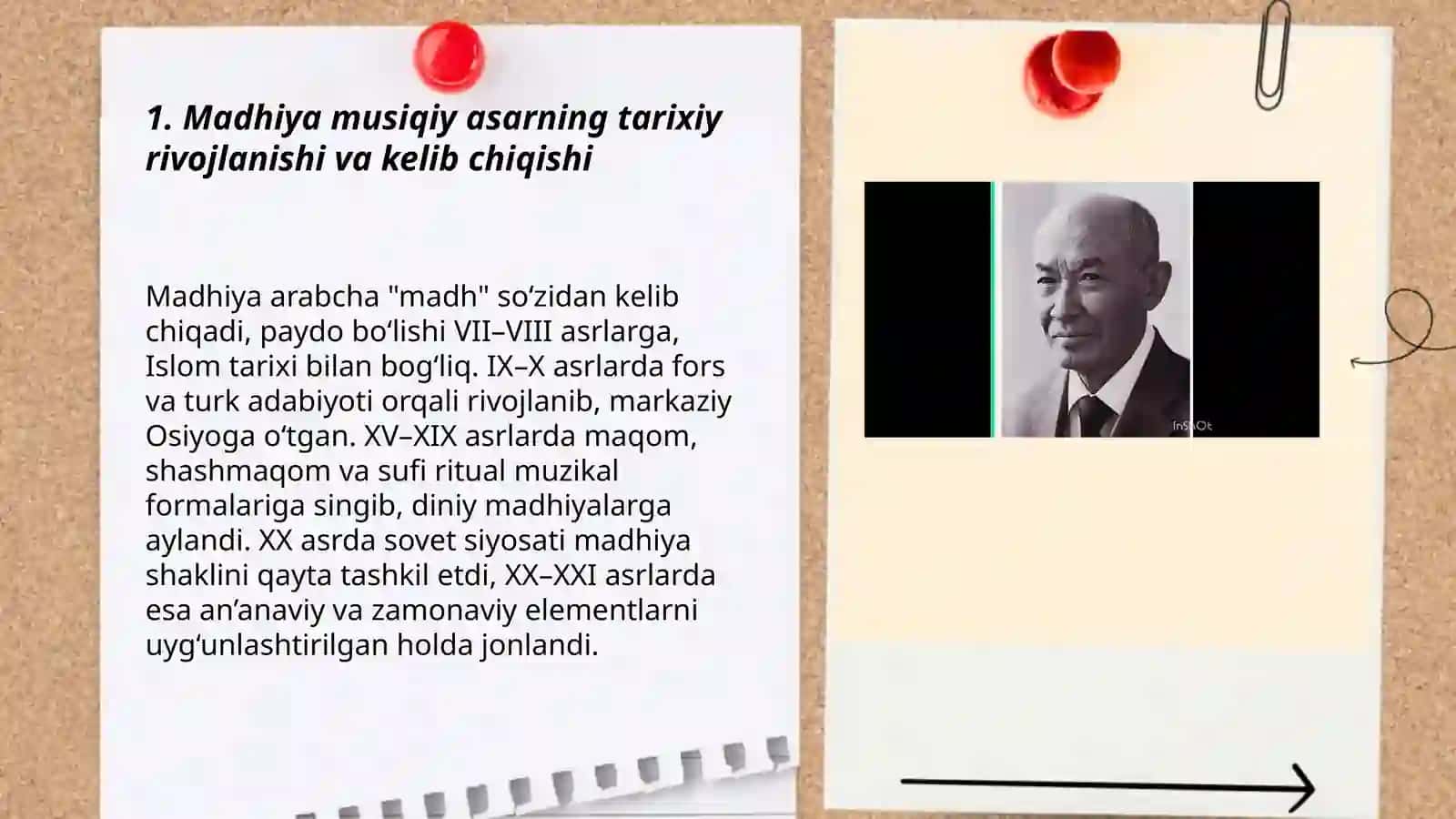 Madhiya musiqiy asar uning musiqiy janri va musiqiy tuzilishi Qurbonboyev Mardonbek 3