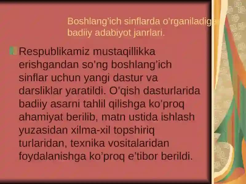 Boshlang'ich sinfda liroepik asarlar ustida ishlash metodikasi 3