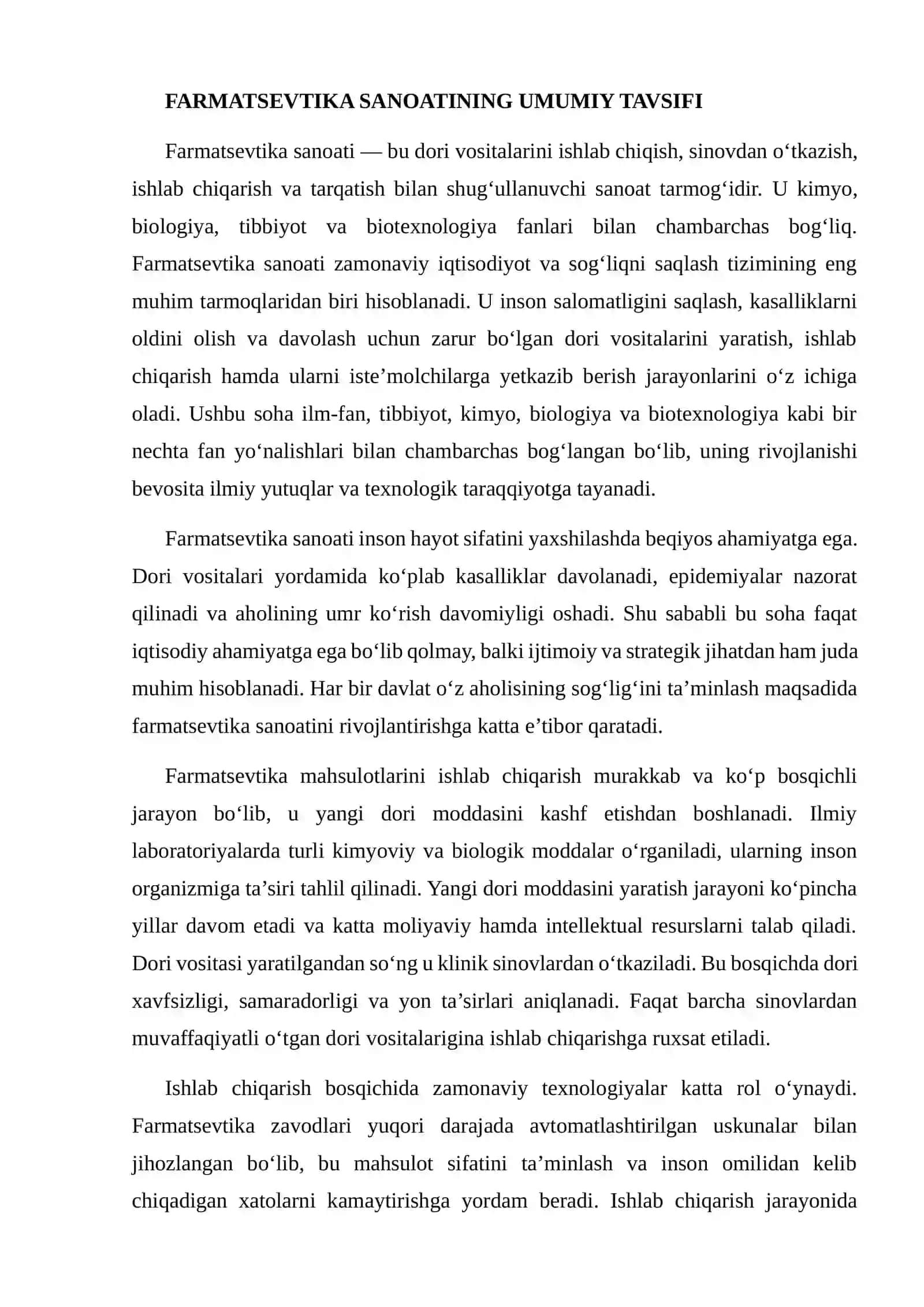 FARMATSEVTIKA SANOATINING RIVOJLANISH OMILLARI 3