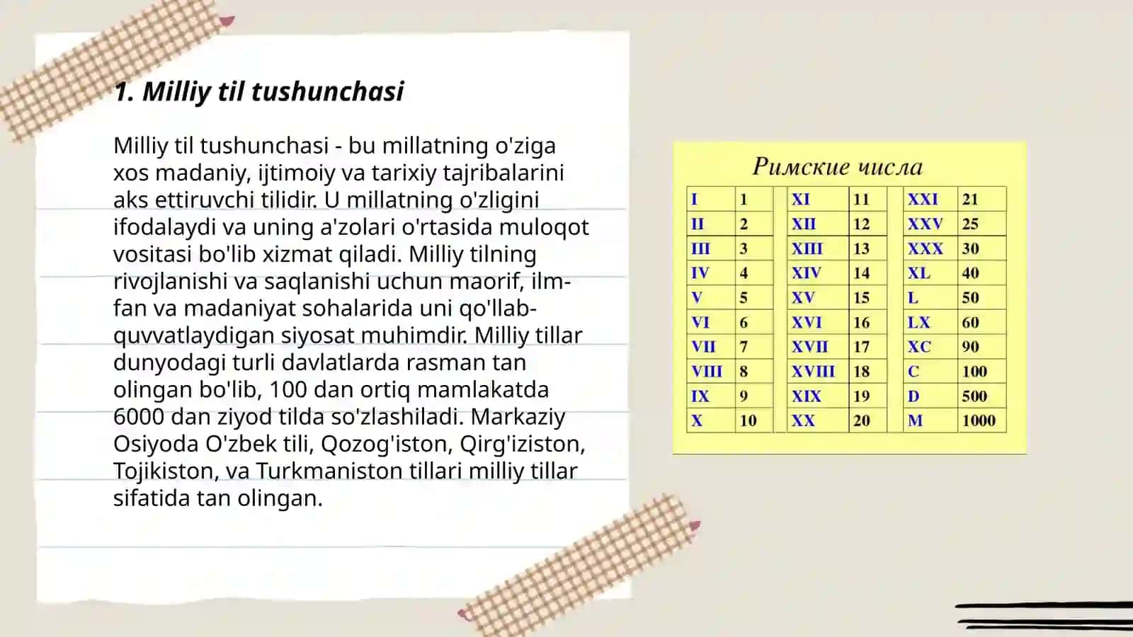 Milliy va adabiy til uning farqli va oʻxshash jihatlari Jaylovova Marjona 3