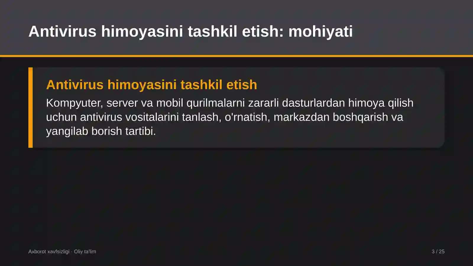 qora metallurgiyada antivirus himoyasini tashkil etish 8711 3