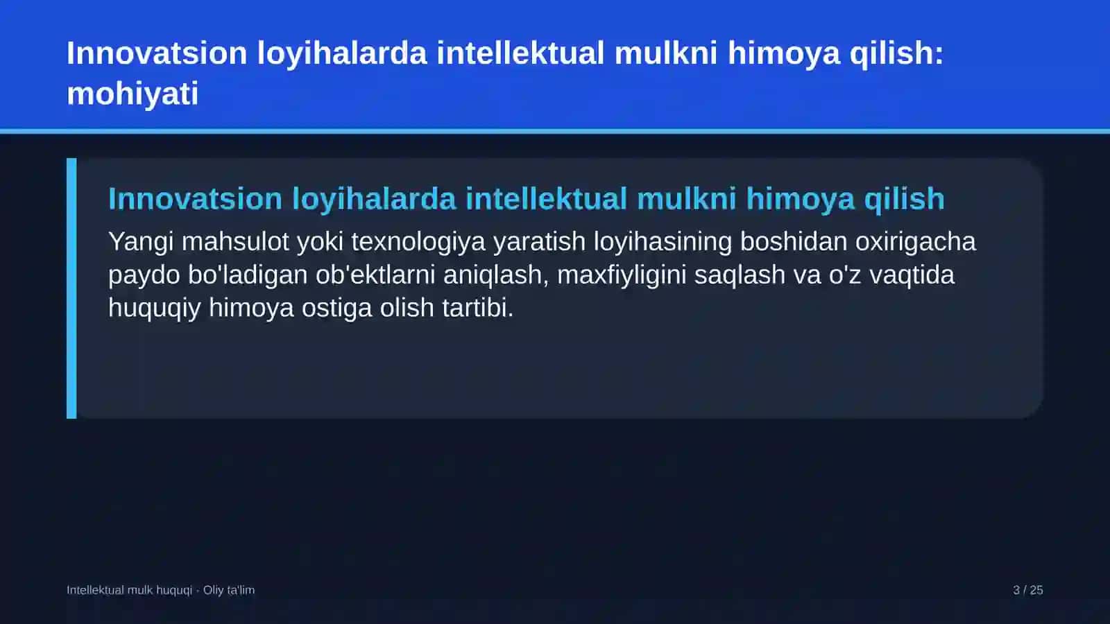 qora metallurgiyada innovatsion loyihalarda intellektual mulkni himoya qilish 7650 3