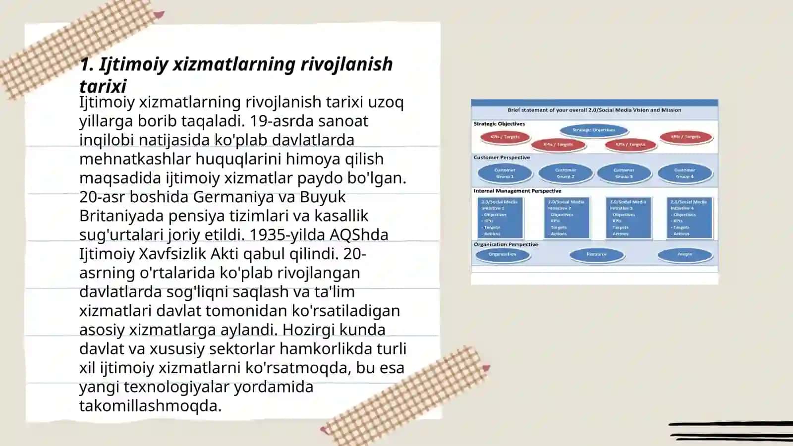 Ijtimoiy xizmatlar tizimining shakllanishi 3