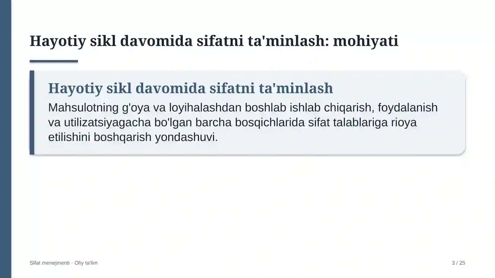 Konsert tashkilotlarida mahsulot hayotiy sikli davomida sifatni ta'minlash 3