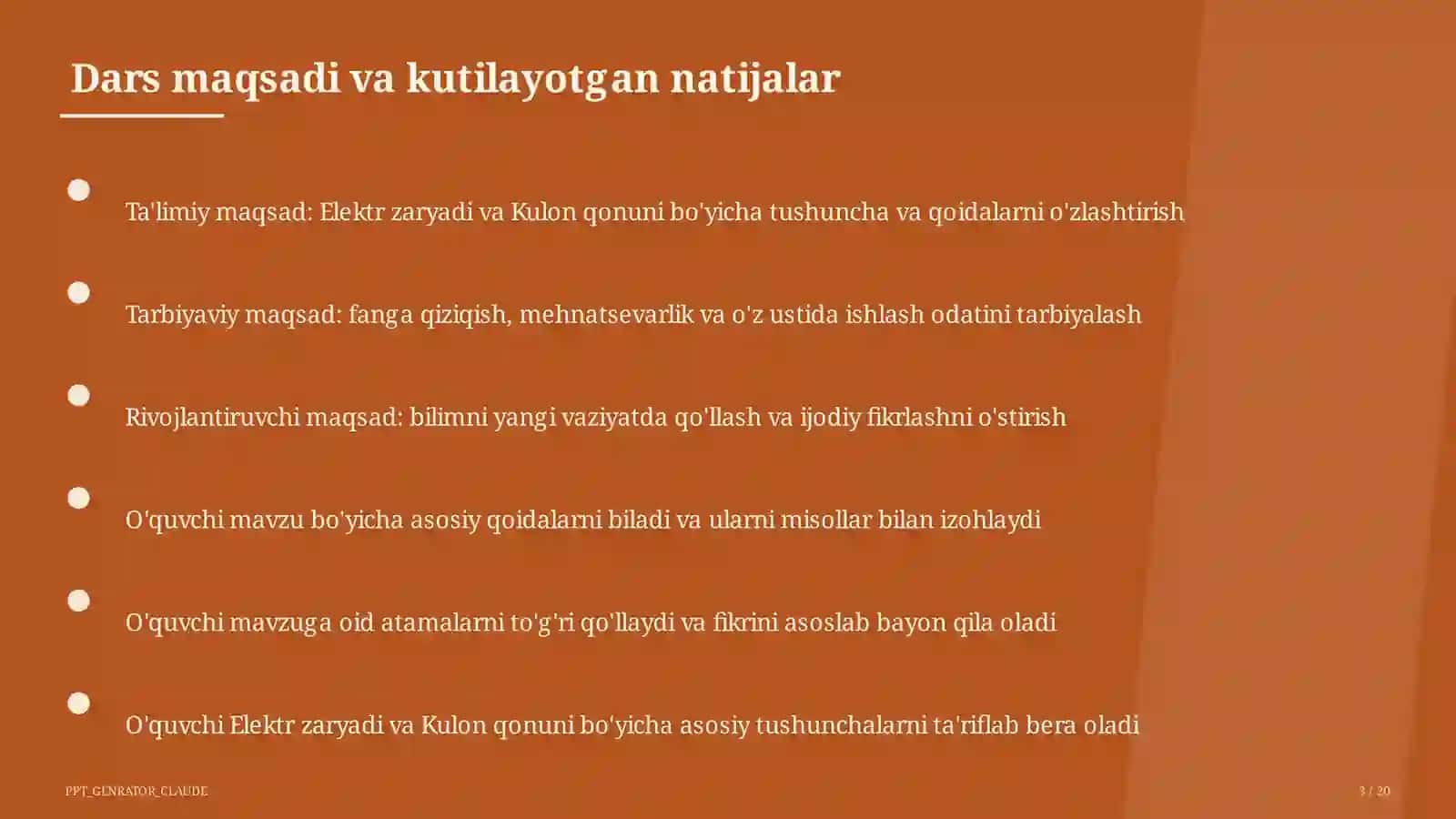 Elektr zaryadi va Kulon qonuni (8-sinf) 3