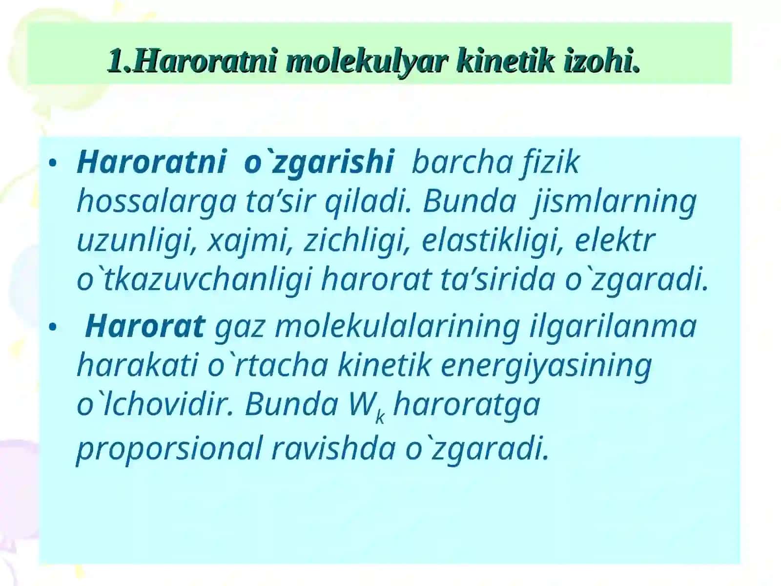 Issiqlik va harorat 3