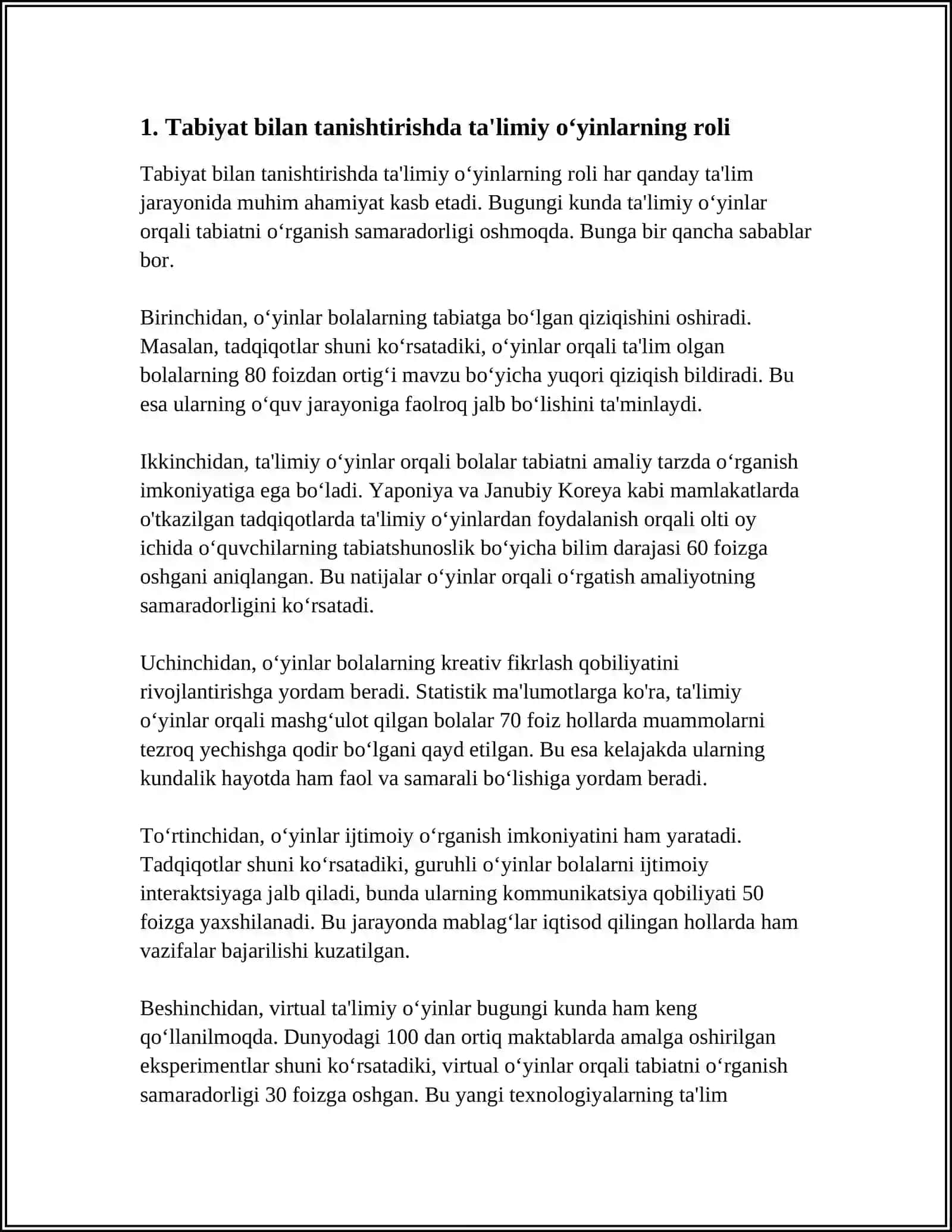 TABIAT BILAN TANISHTIRISH METODIKASIDA TA'LIMIY OʻYINLAR (KICHIK GURUH ) 3