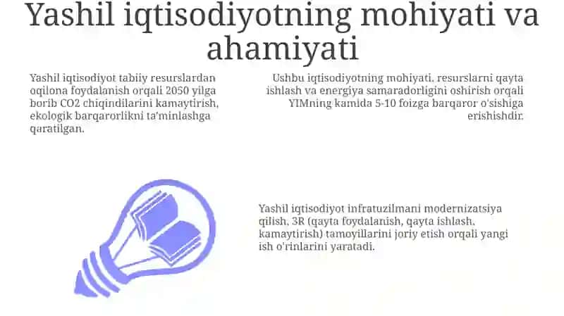 Yashil iqtisodiyotning mohiyati va afzalliklari 3