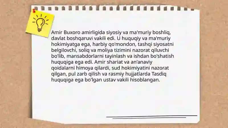 Buxoro amirligida mansablar 3