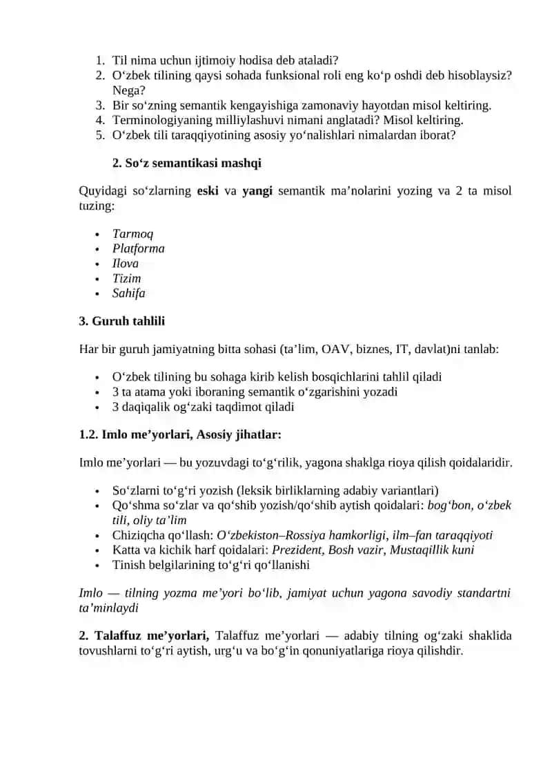 O'zbek tili 3