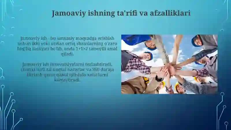 Jamoa bo’lib ishlash 3