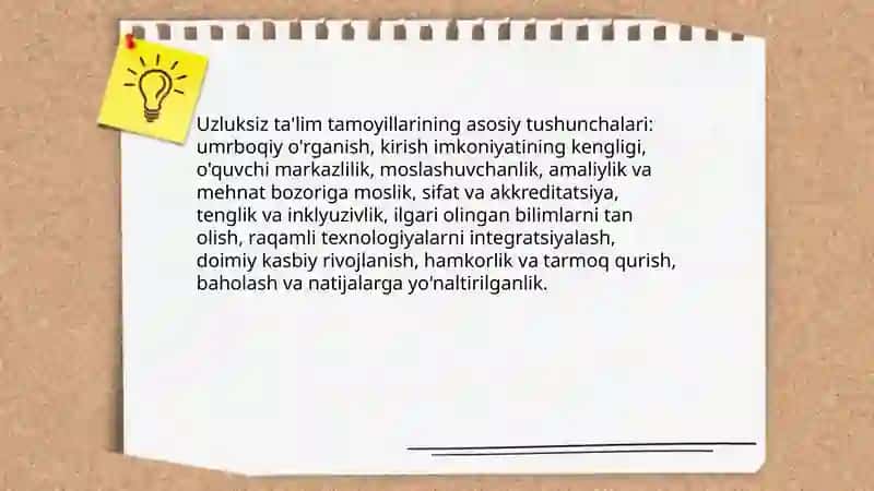 Uzluksiz ta'lim tamoyillari va global tendensiyalar 3