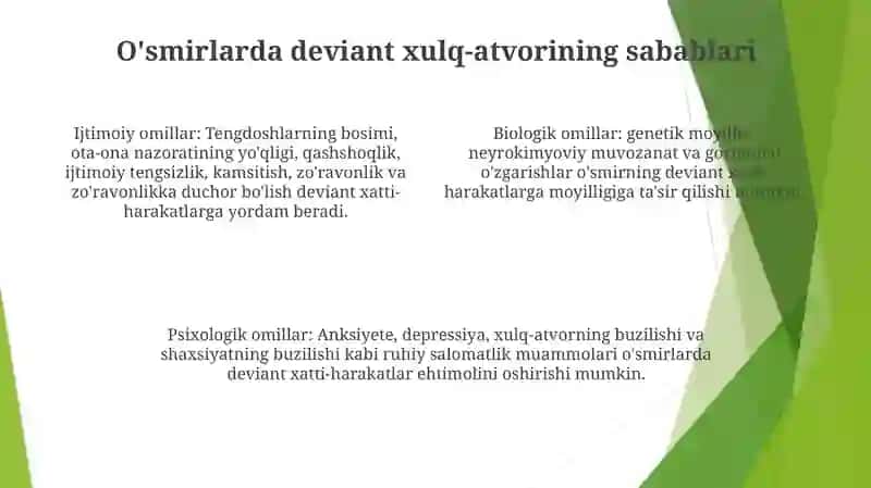 Deviant xulq-atvorning ta'rifi 3