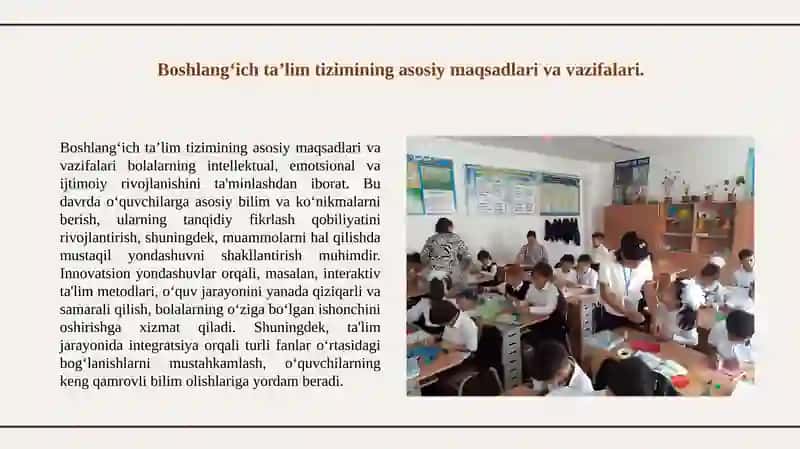 Boshlang‘ich ta'lim tizimining o‘ziga xos jihatlari va innovatsion yondashuv 3