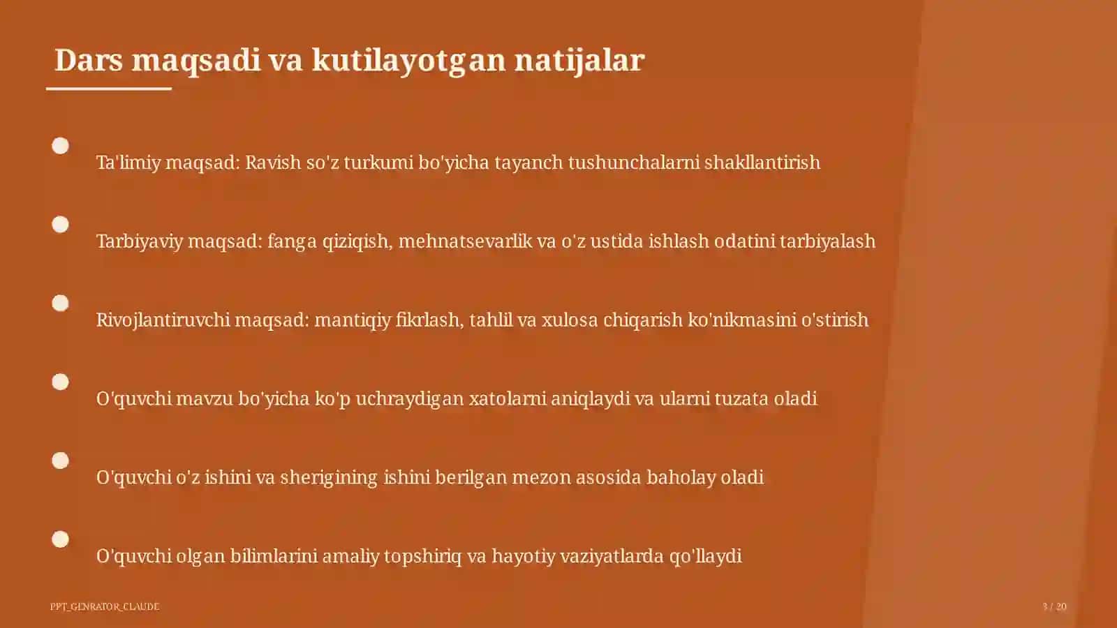 Ravish so'z turkumi (7-sinf) 3