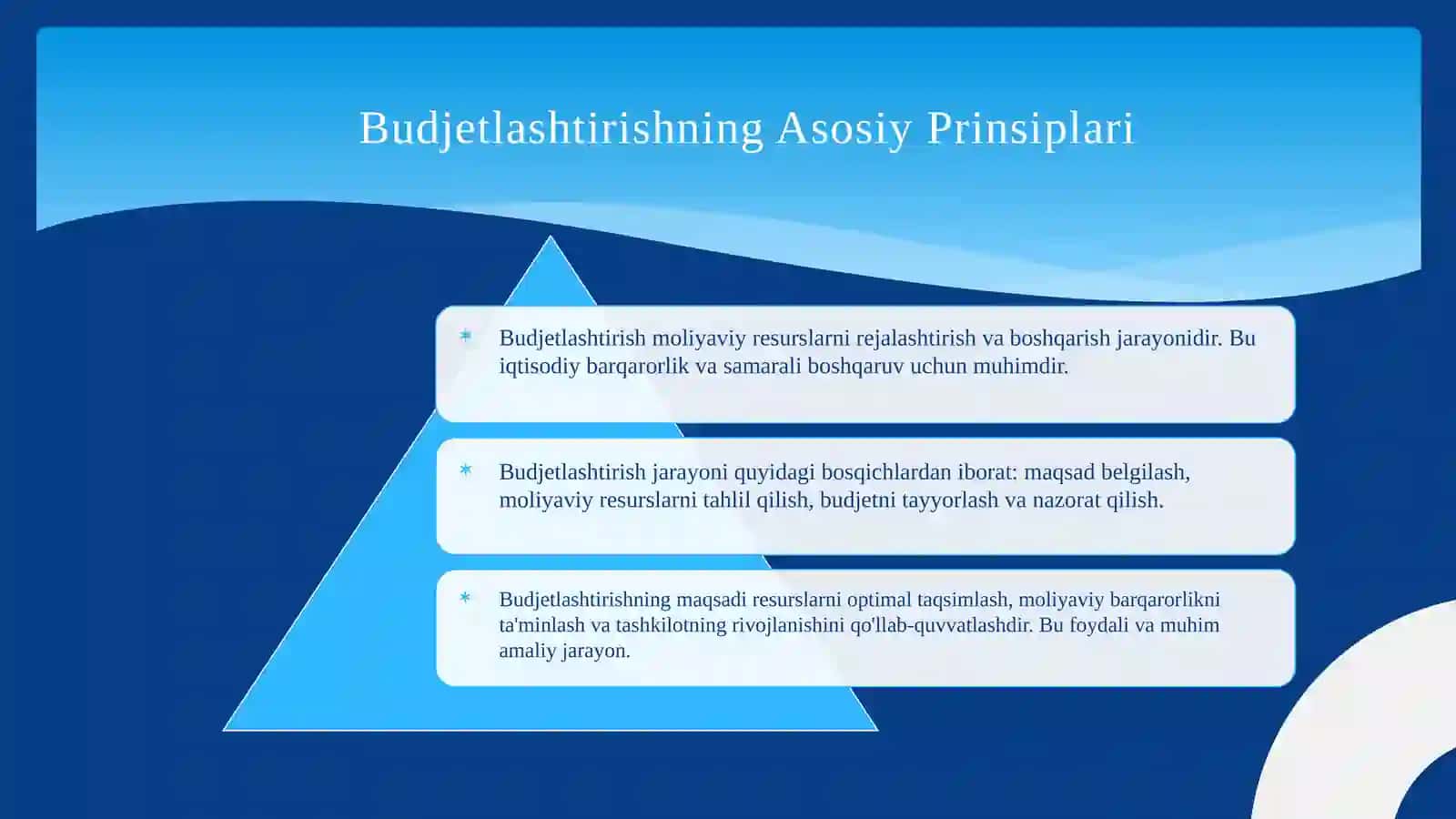 Budjetlashtirishning Asosiy Prinsiplari 3
