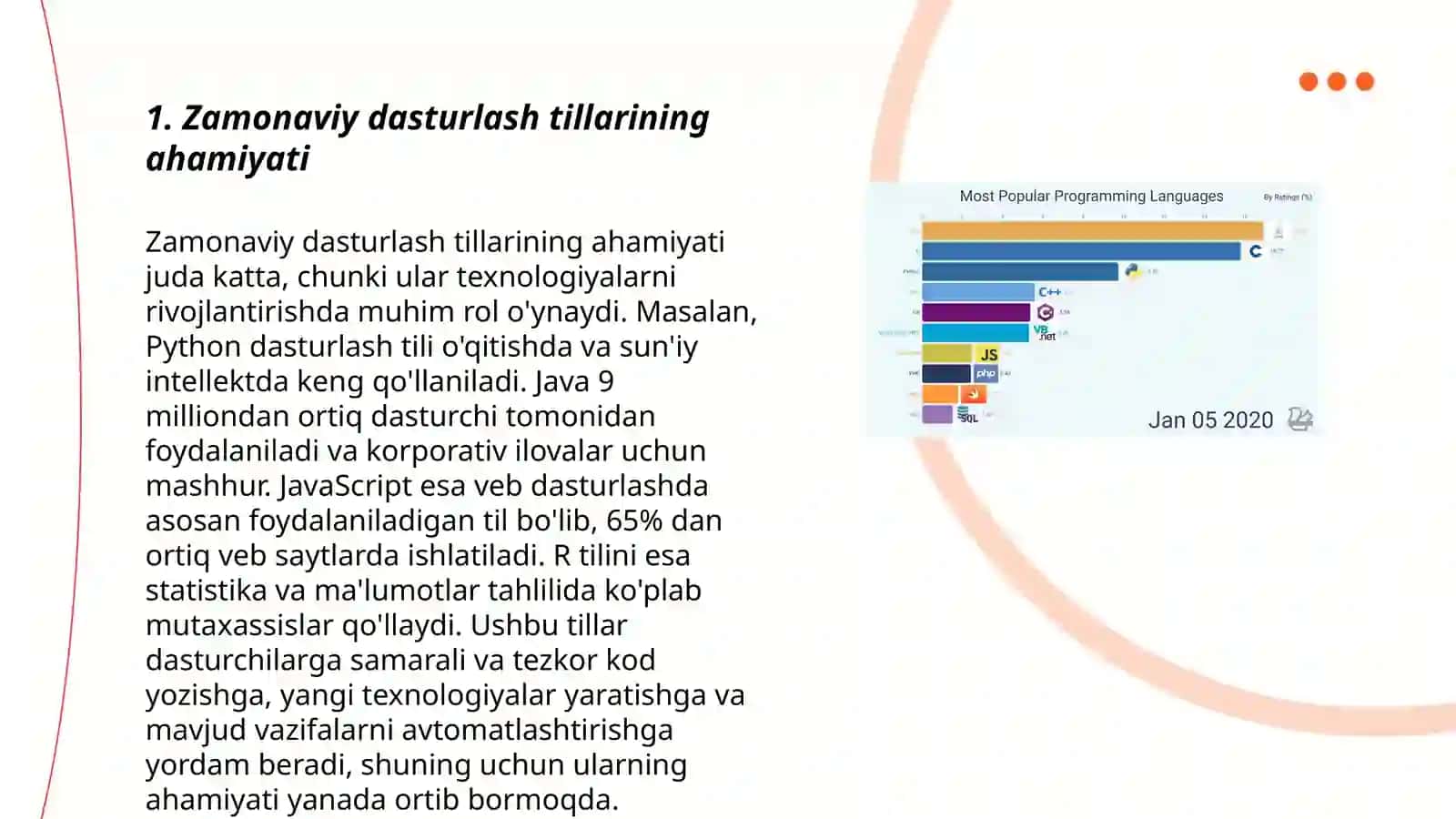 Zamonaviy dasturlash tillari 3