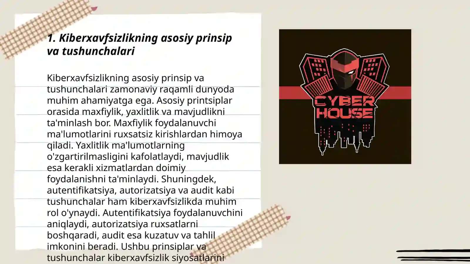 Kiberxavfsizlikning asosiy prinsip va tushunchalari 3