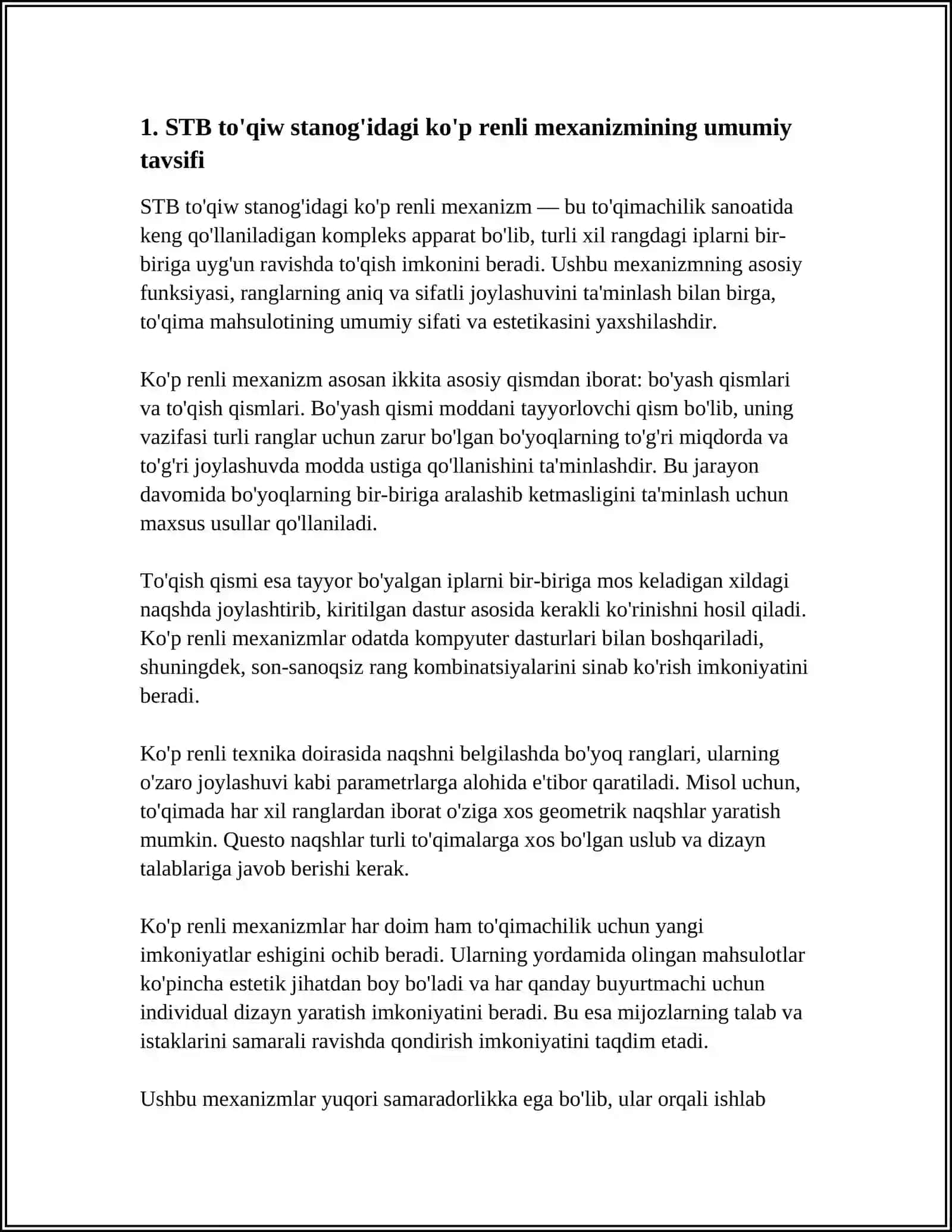 STB TOQIW STANOGINDAG’I KO’P REN’LI MEXANIZIMI 3
