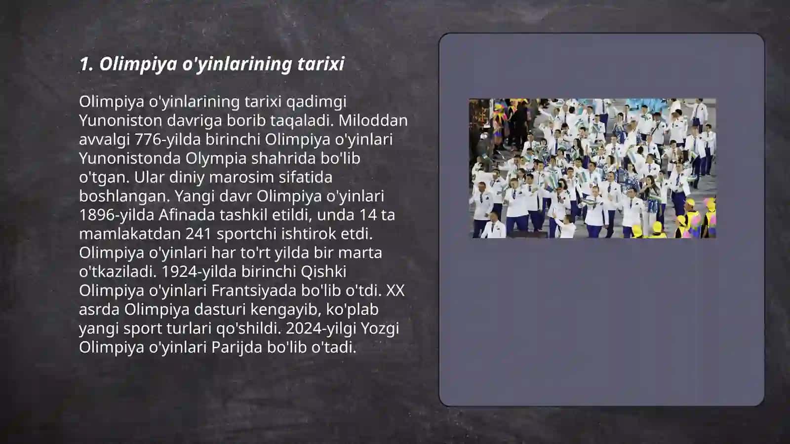 Jismoniy tarbiya olimpiya tarixi fanidan Taqdimoti 3
