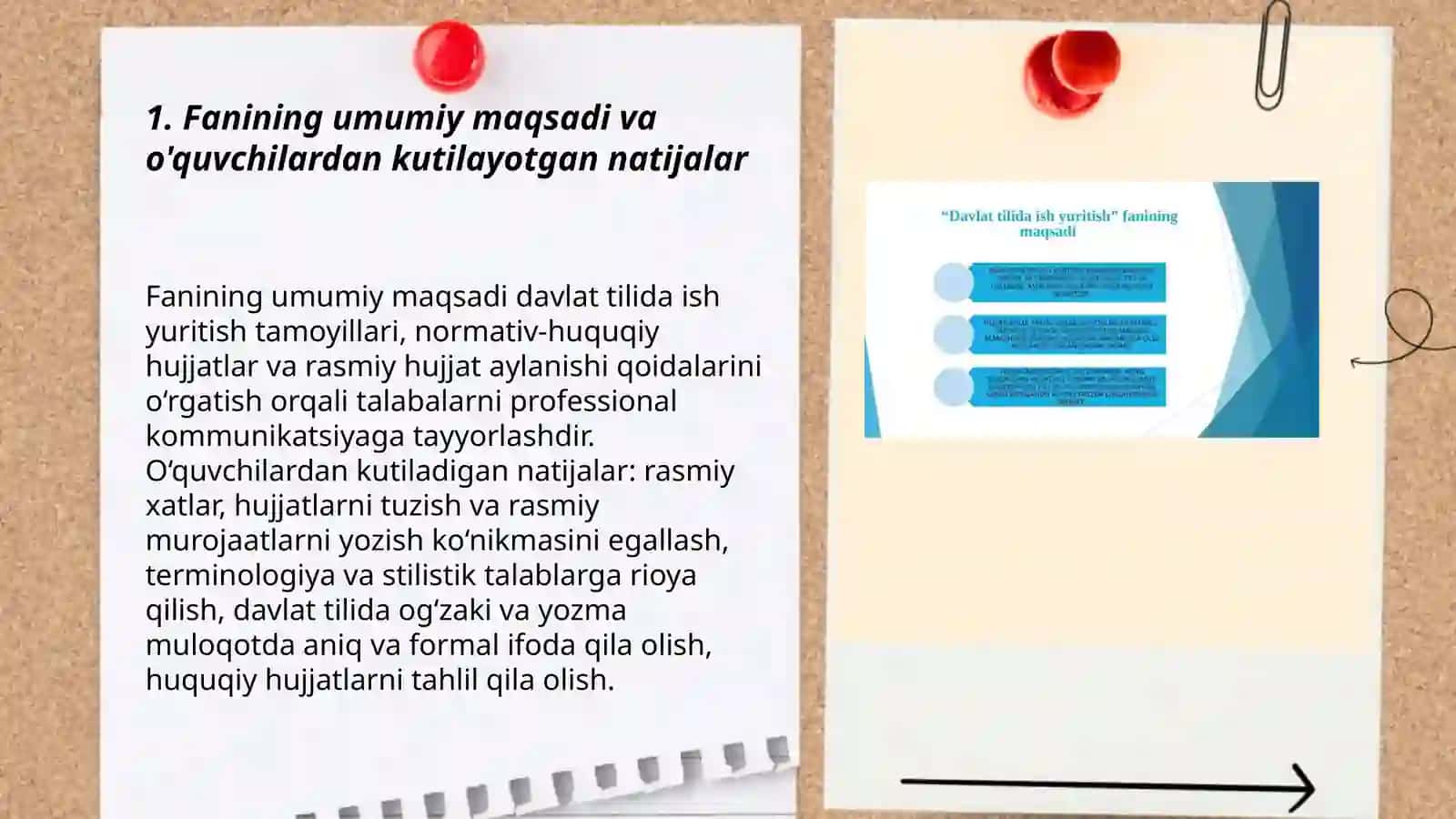 Davlat tilida ish yuritish fanining maqsad va vazifalari 3