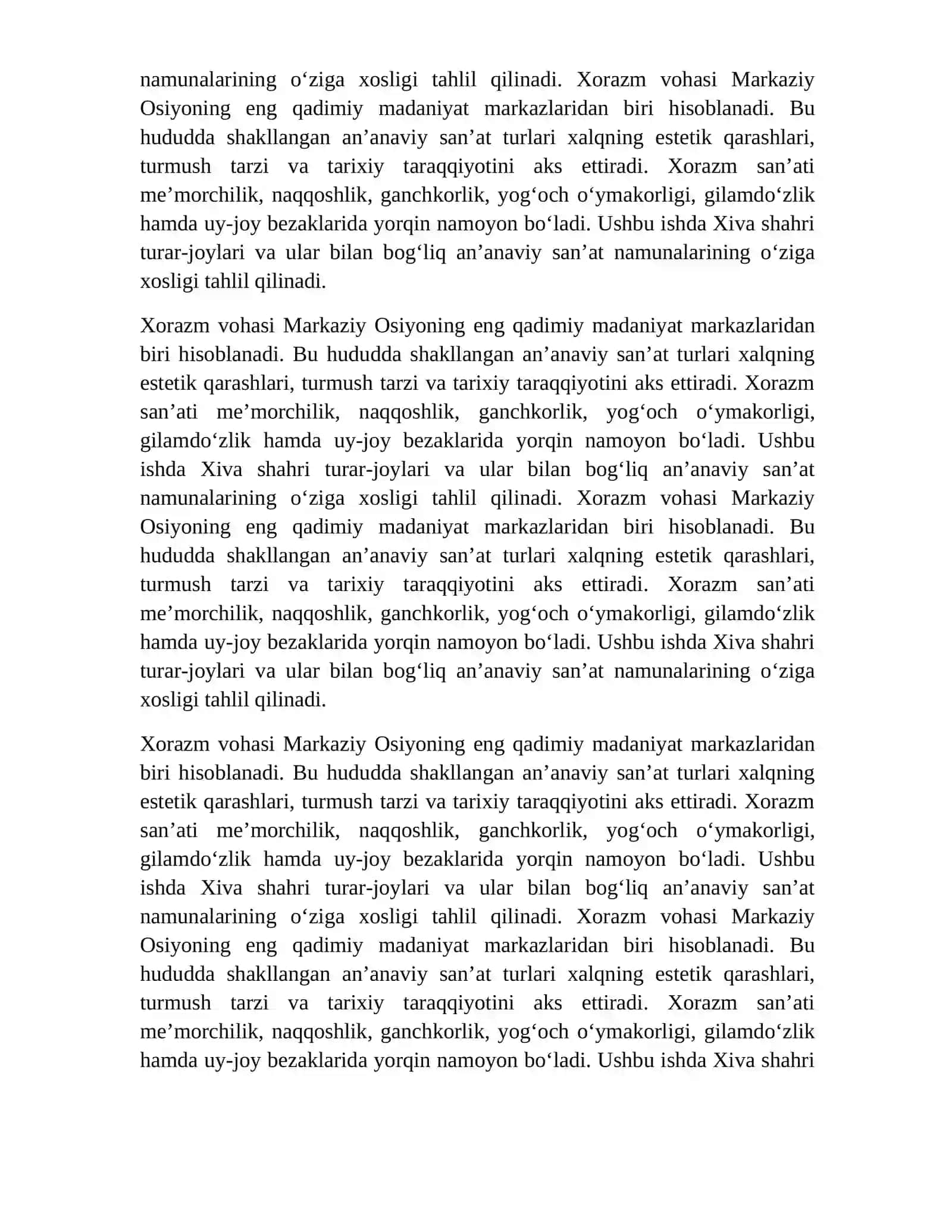 XORAZM AN’ANAVIY SAN’ATI 3