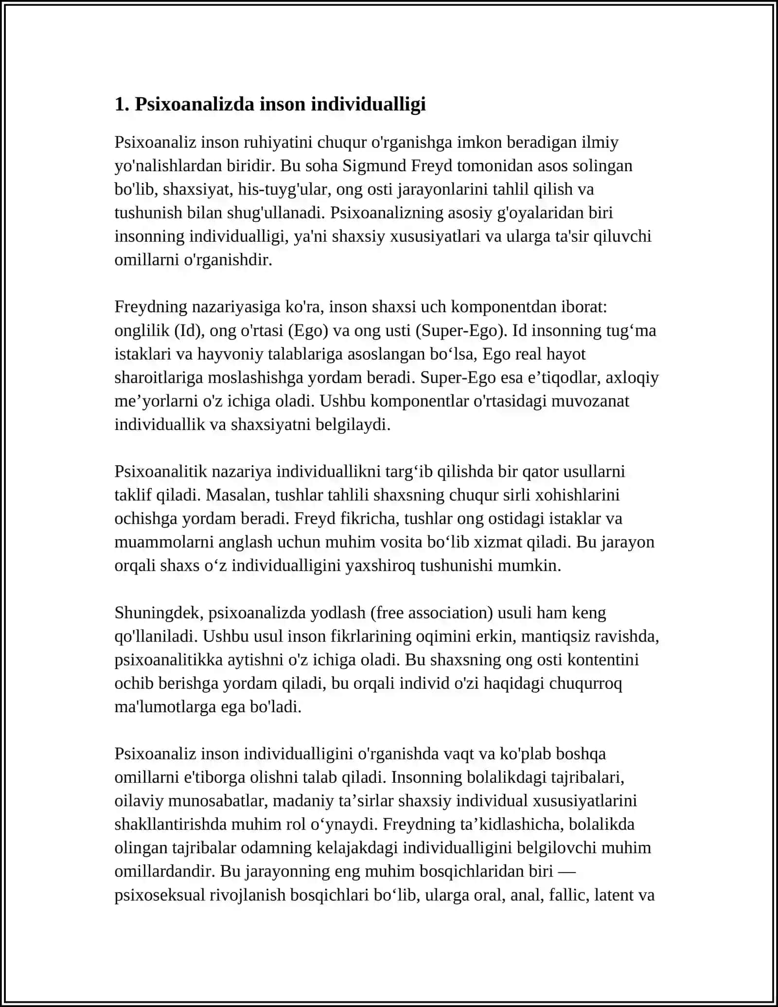 İnson Individualigining Turlı Psixologik Maktablarda Oʻrganilishi 3