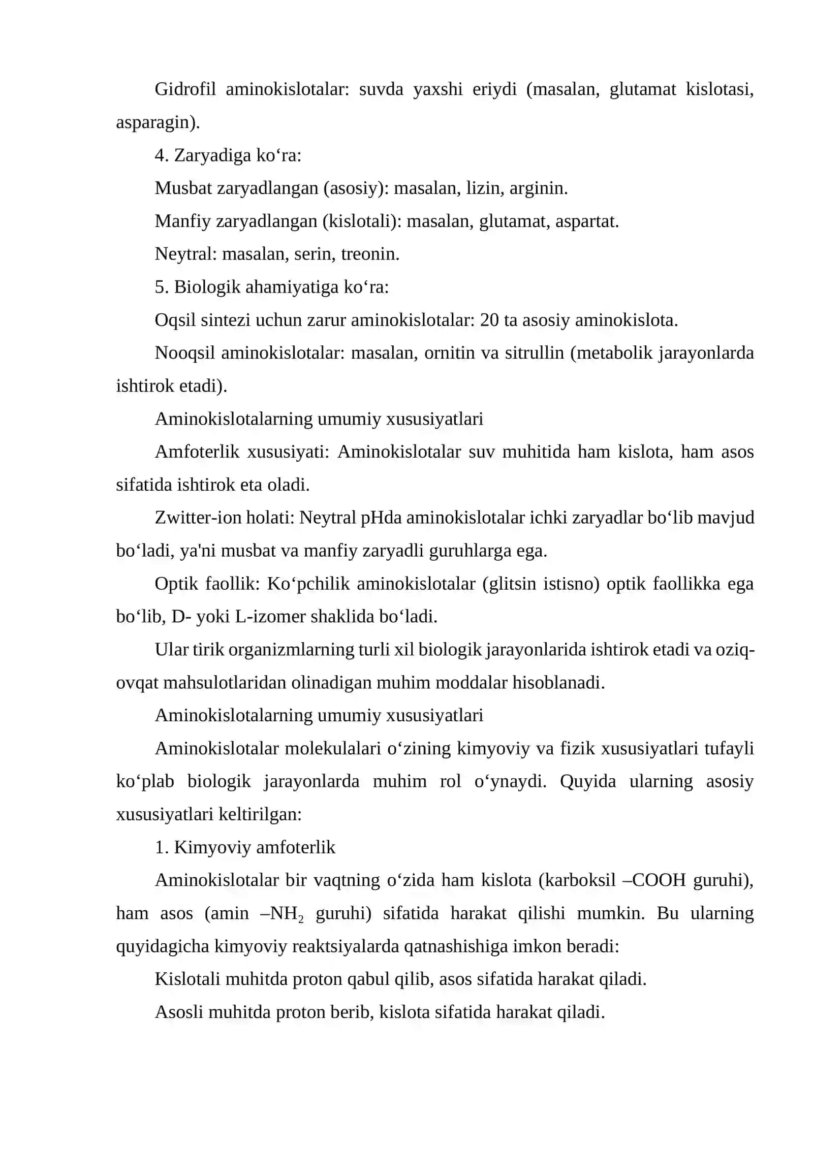 AMINOKISLOTALARDAN GLUTOMAT KISLOTA, FENILALANIN, AGRININ, GISTIDINLARNING TABIATI VA XOSSALARI 3