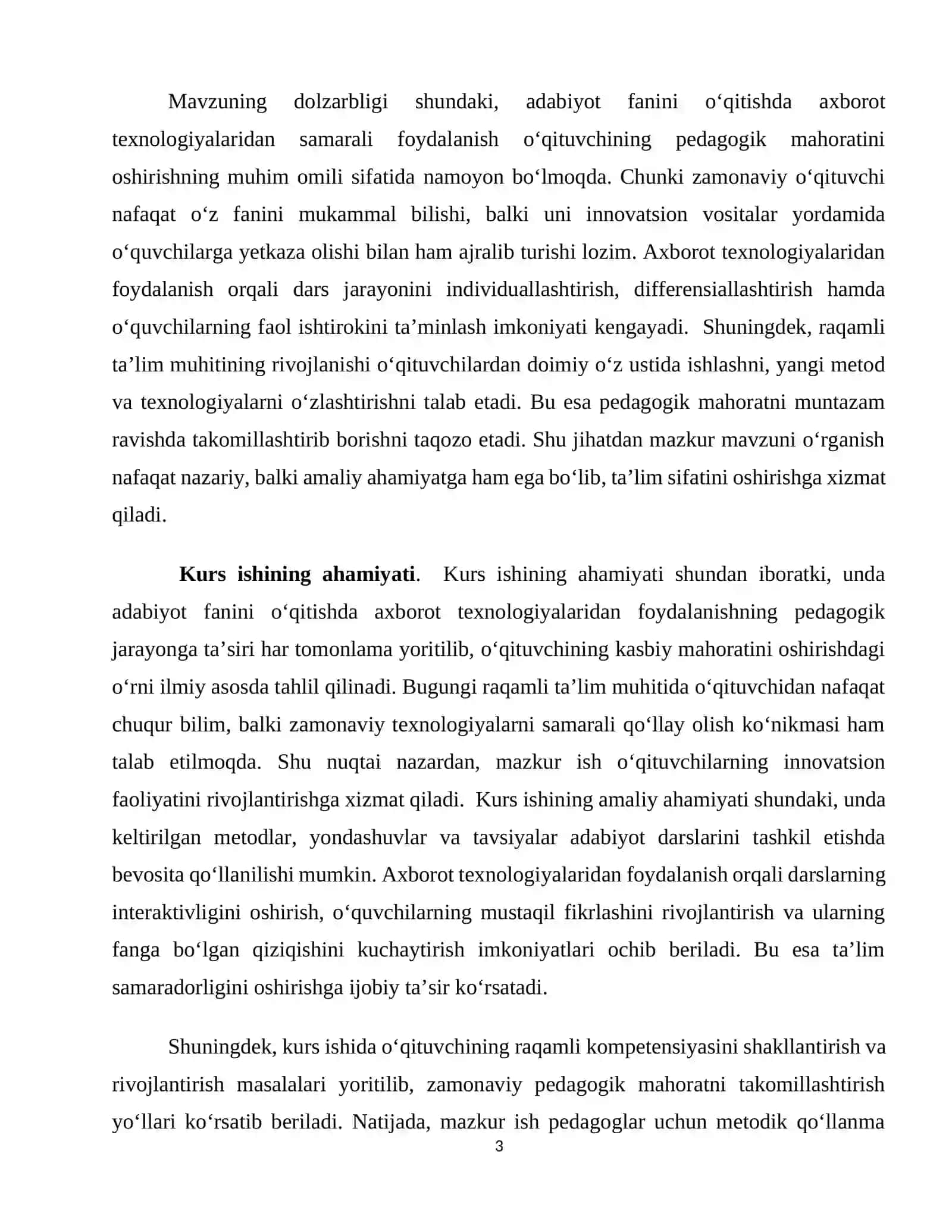Adabiyot fanini o'qitishda axborot texnologiyalaridan foydalanishda pedagogik mahoratni oshirish omili 3