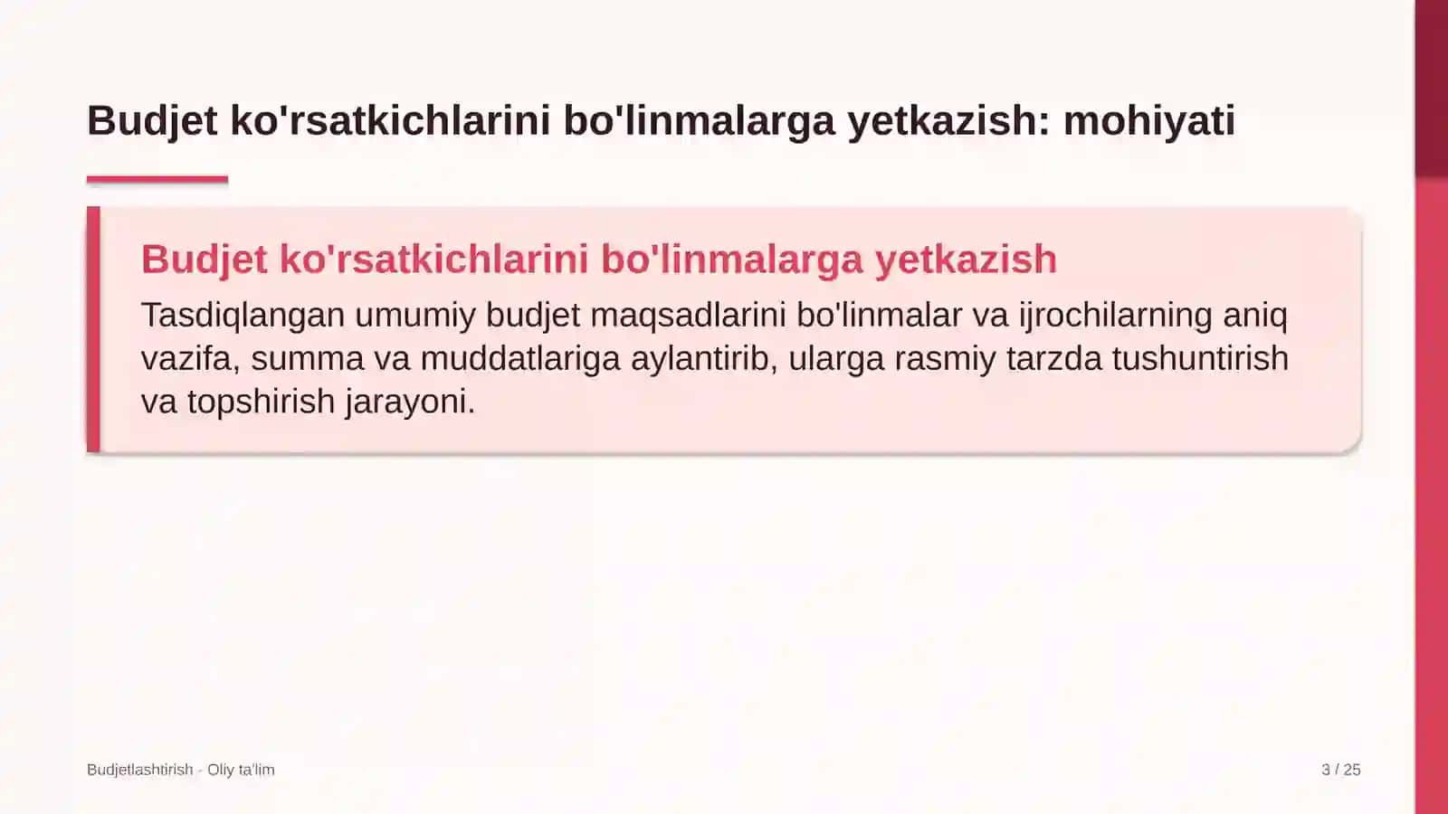 sud tibbiy ekspertiza muassasalarida budjet ko'rsatkichlarini bo'linmalarga yetkazish 2851 3