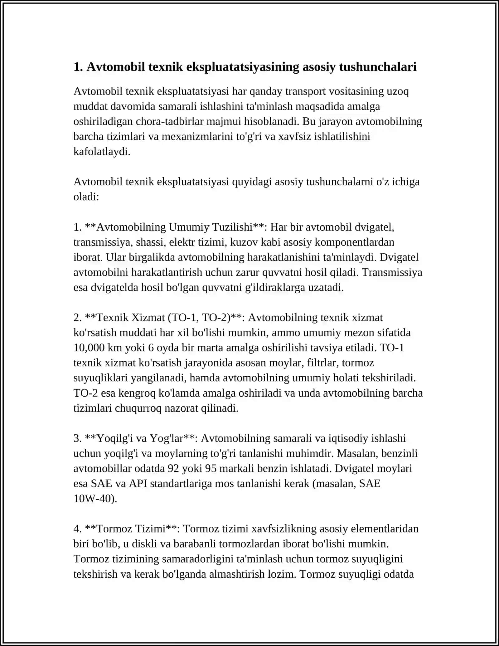 AVTOMOBILLAR TEXNIK EKSOLUATATSIYASI TEXNOLOGIK JARAYONLARINI BOSHQARISHNING DASTURIY MAQSADLI USULI 3