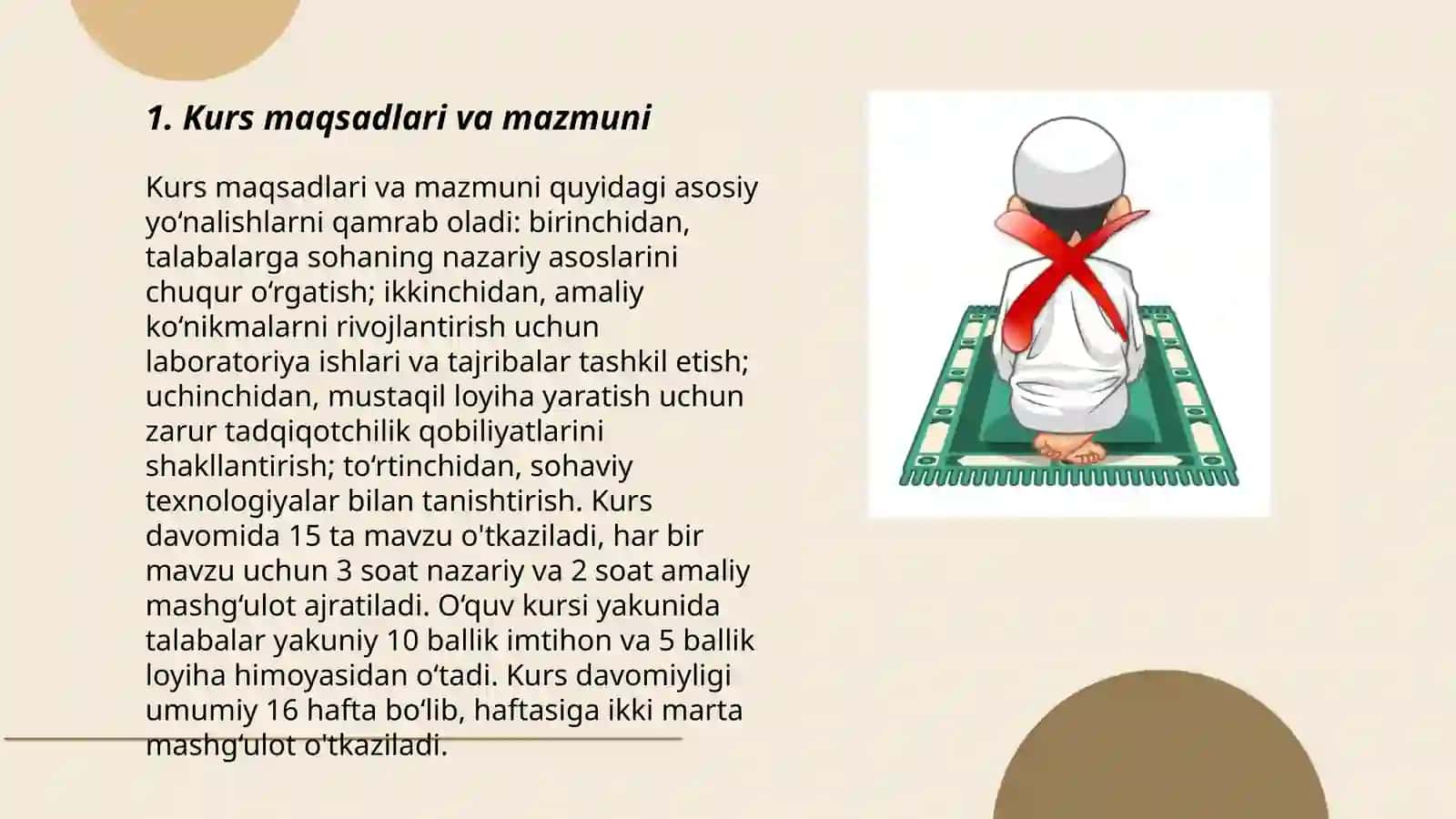 Kurs ishiga qo'yilgan ilmiy, metodik va texnik talablar 3