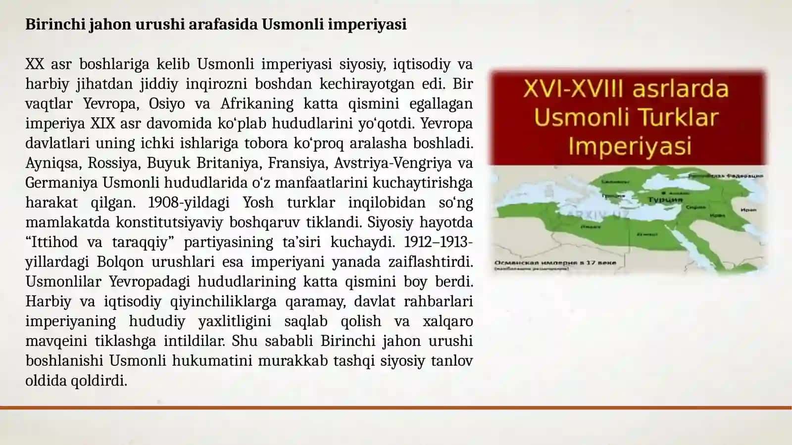 TURKIYA BIRINCHI JAHON URUSHI YILLARIDA 3