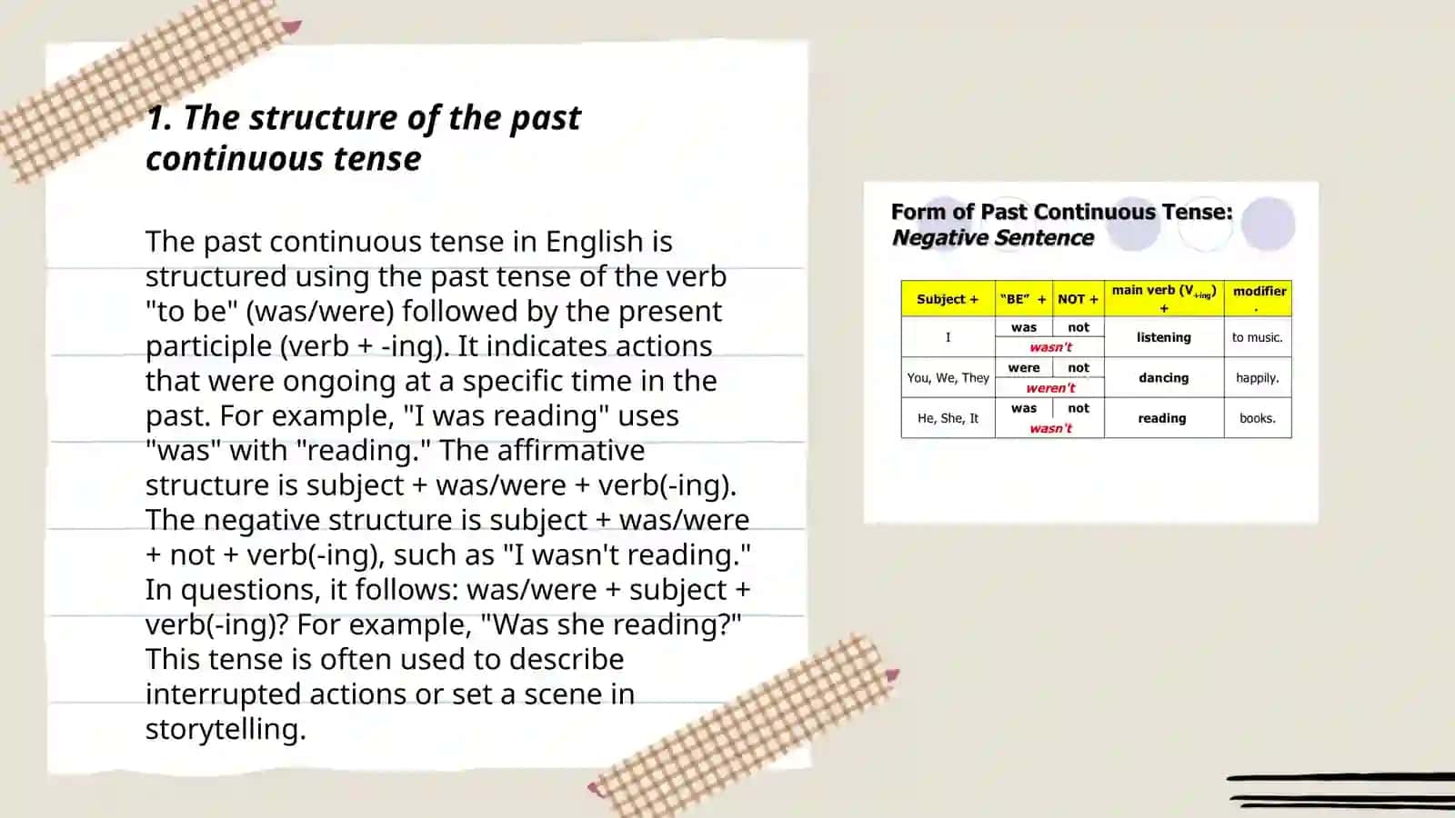 Past Continuous 3