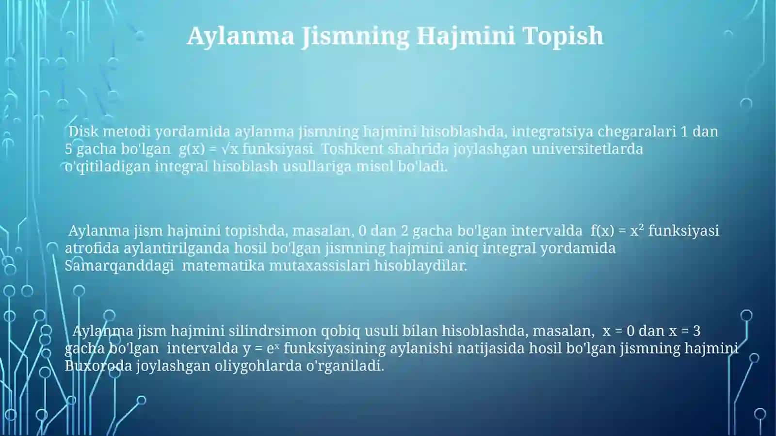 Aniqintegralvageometrikmasalalargatadbiqlari 3