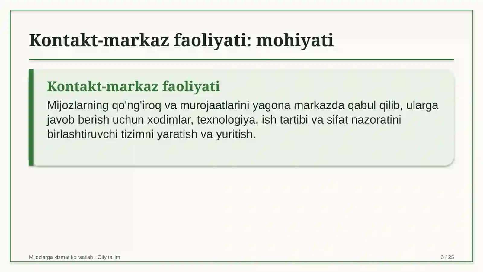 ta'mirlash pardozlash ishlarida kontakt markaz faoliyatini tashkil etish 2171 3