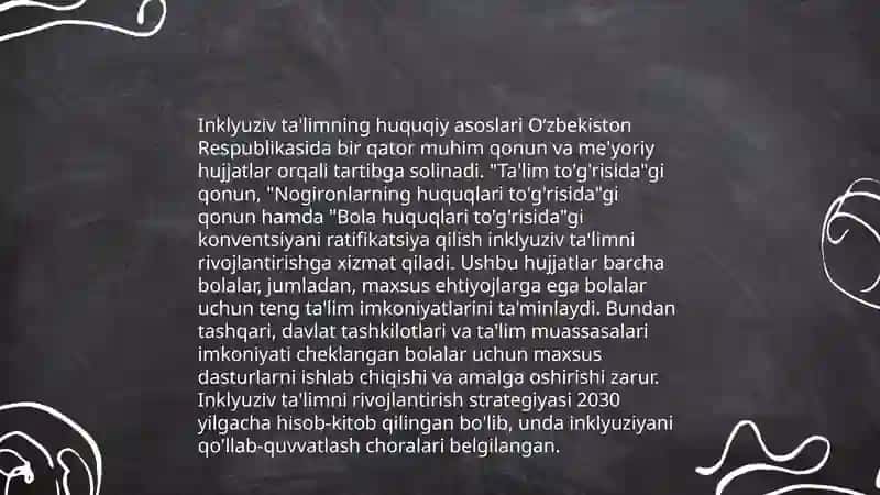 Inklyuziv talimning huquqiy Va meyoriy asoslari 3