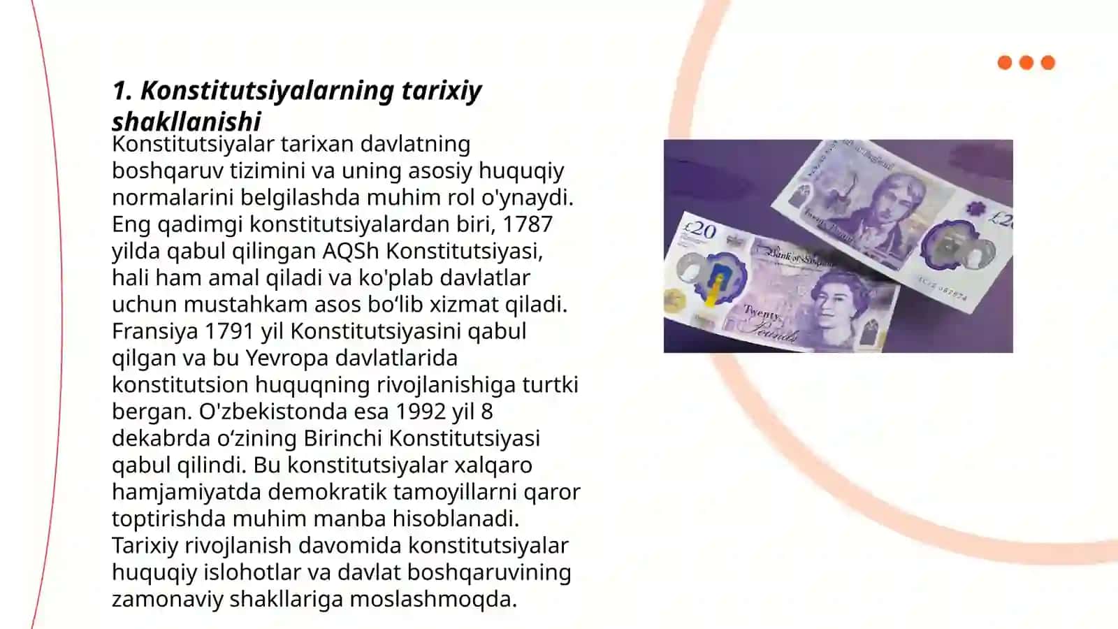 Konstitutsiyada jahon konstitutsiyaviy rivojlanish tajribalari hamda milliy qadriyatlarning aks etishi 3