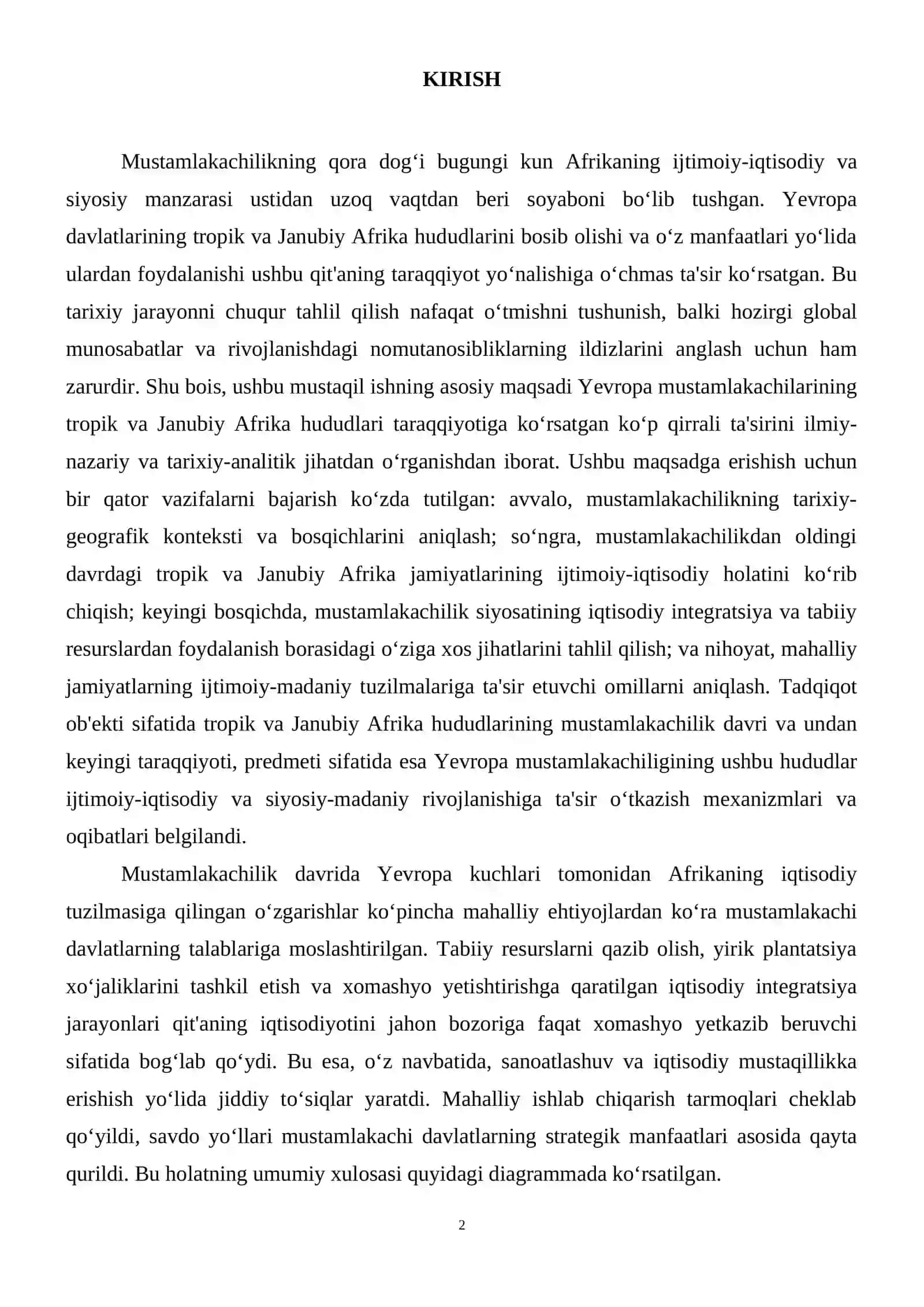 Yevropa mustamlakachilarining tropik va Janubiy Afrika hududlari taraqqiyotiga taʼsiri 3