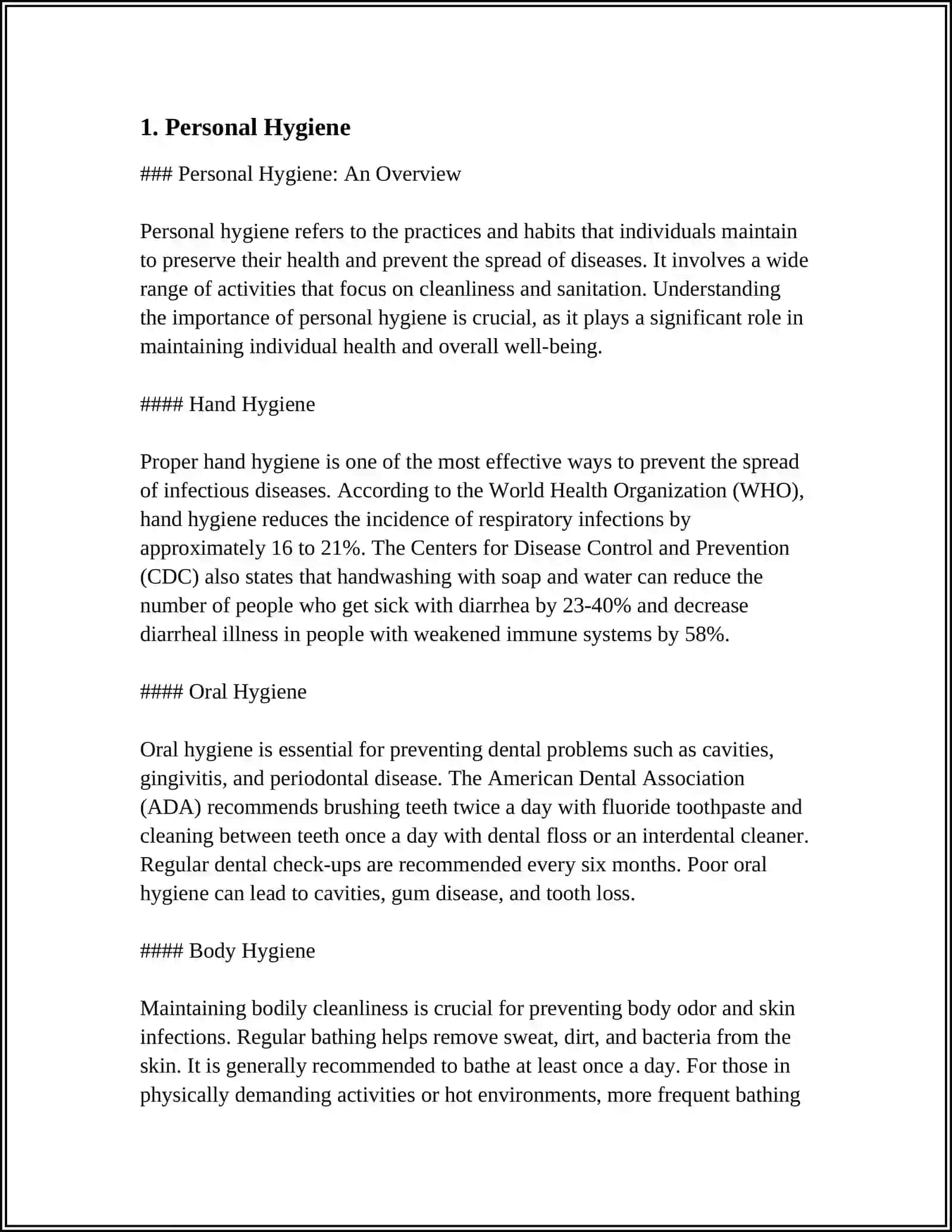 REFERAT Theme: HYGIENE 3