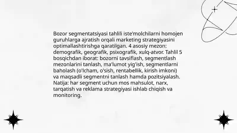 Marketing tahlili 3